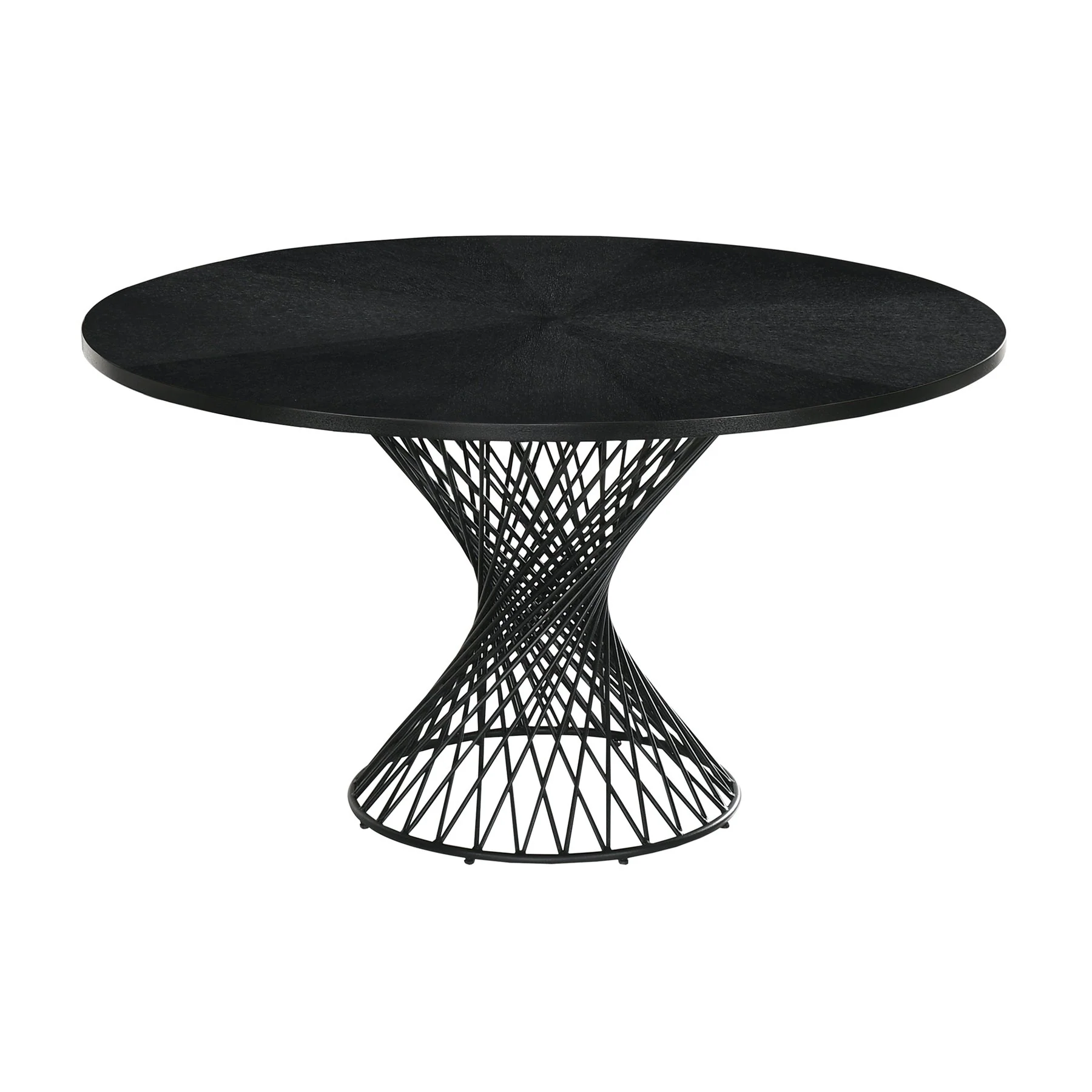 Cirque and Varde 5 Piece Black Round Dining Set - Image 5