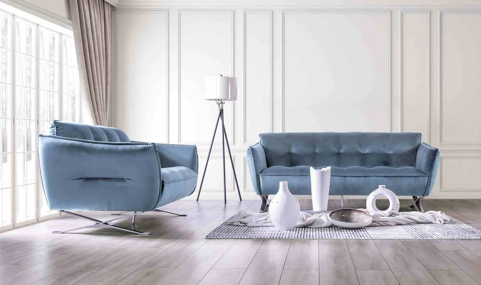 Civellutino Chair, Light Blue - Image 2