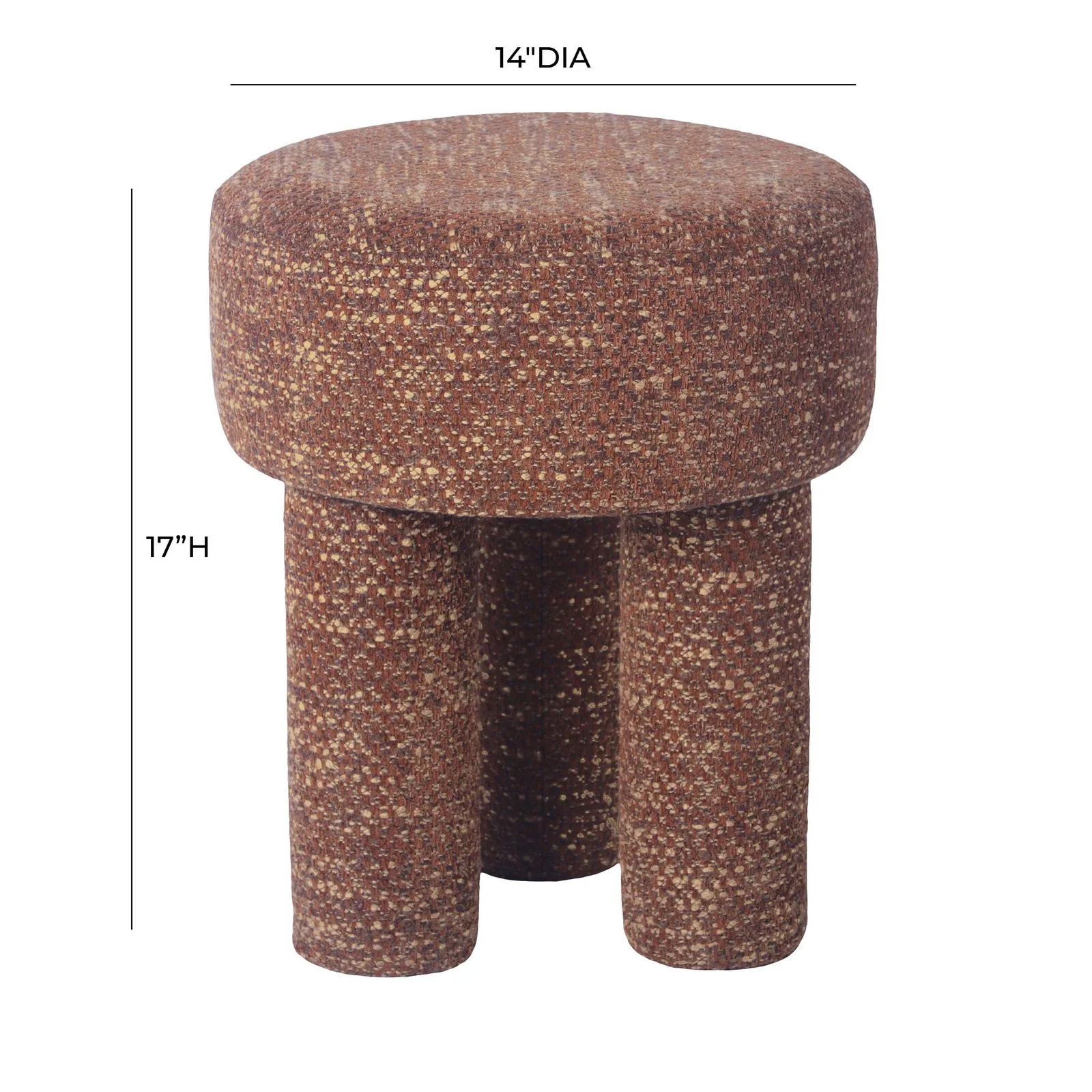 Claire Sedona Brown Knubby Stool - Image 7