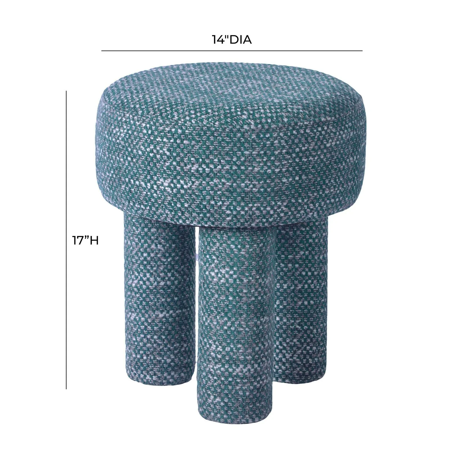 Claire Teal Knubby Stool - Image 7