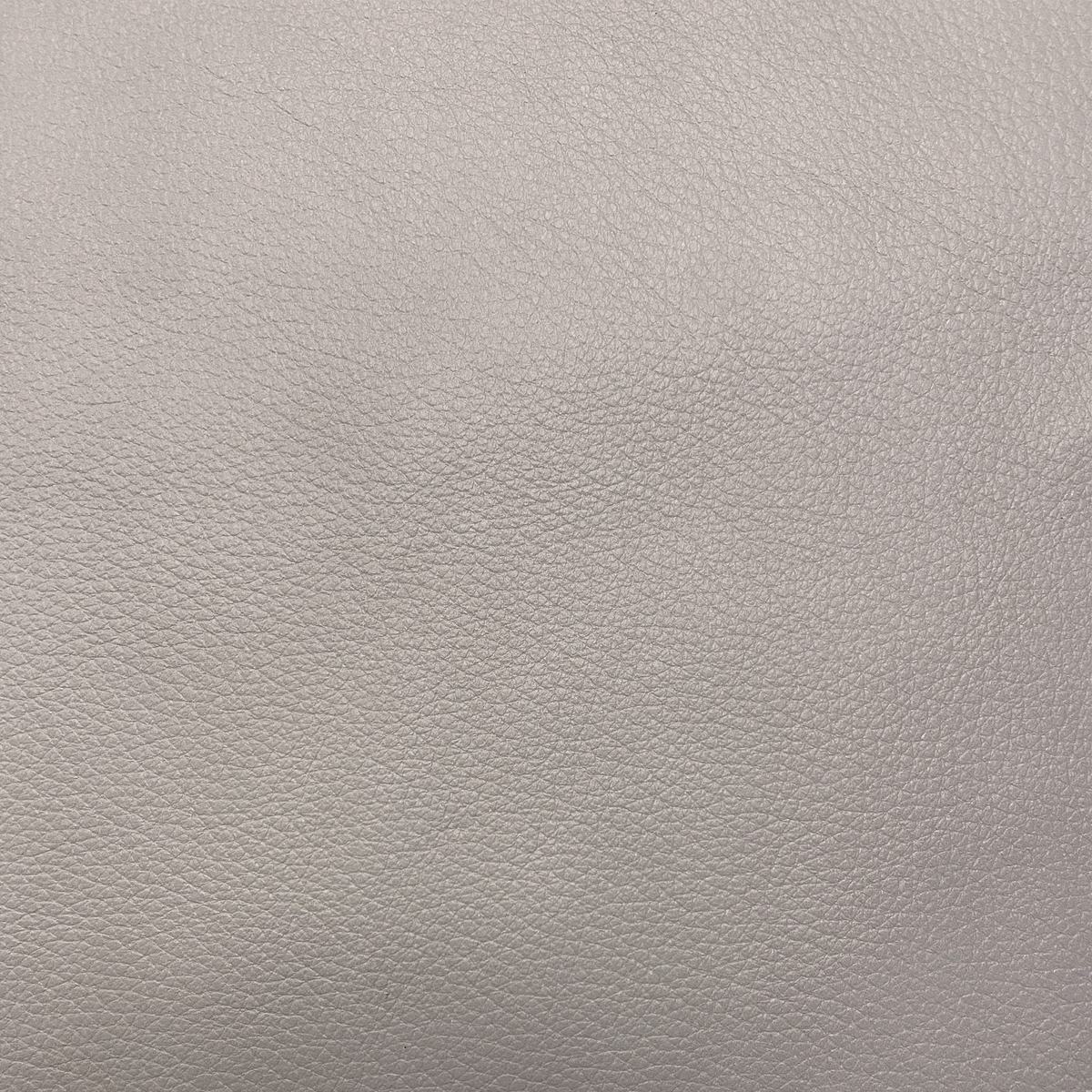 Claude Dual Power Headrest and Lumbar Support Recliner Chair in Light Gray Genuine Leather - Image 6