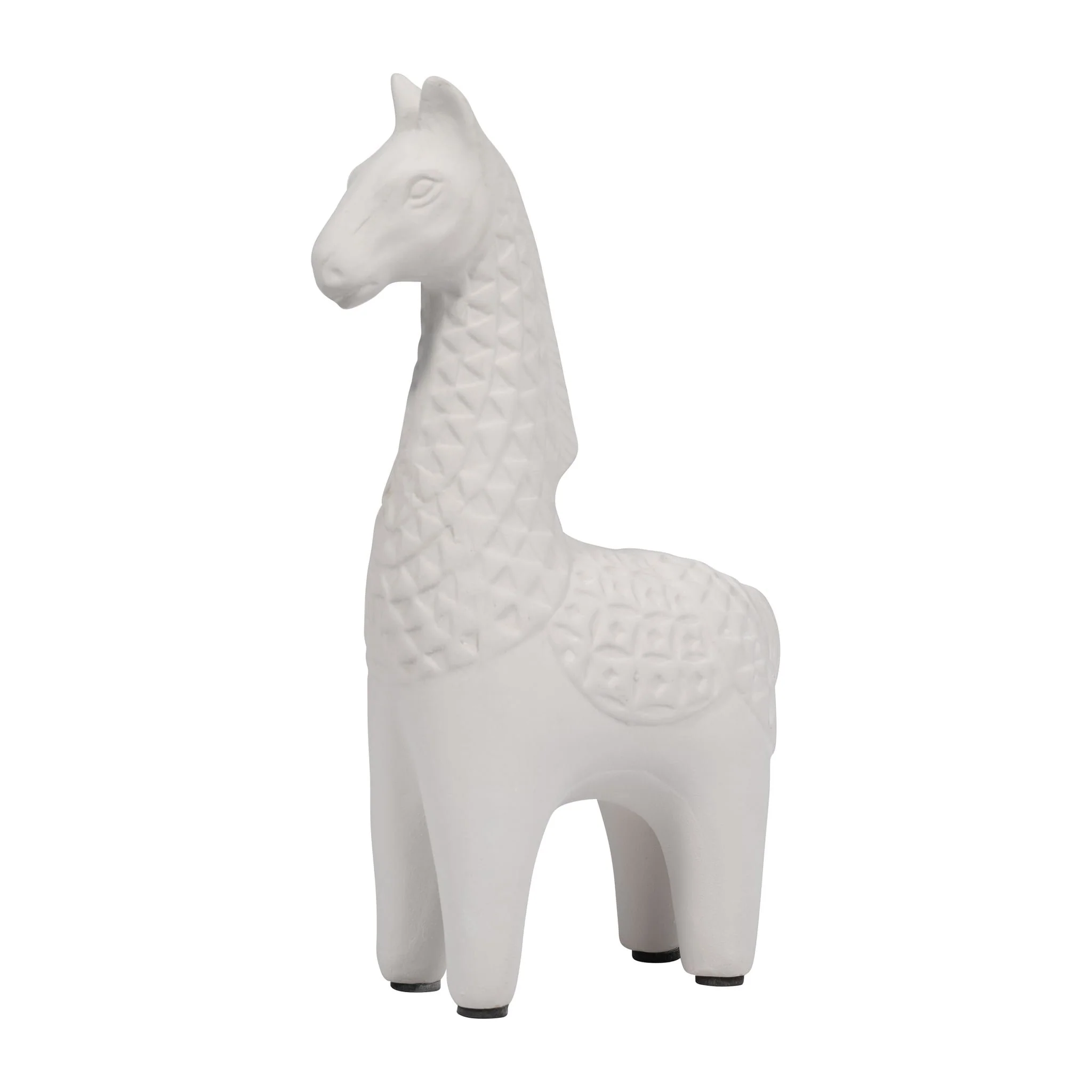 Clay, 11" Standing Llama, Ivory - Image 2