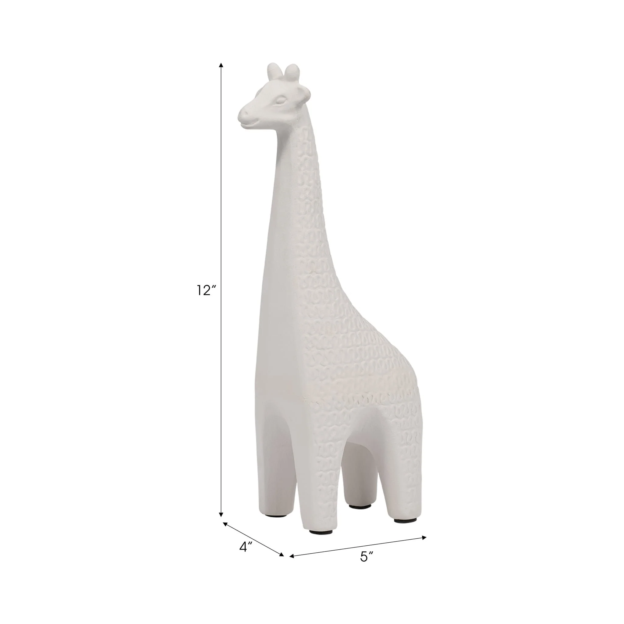 Clay, 12" Loopy Pattern Giraffe, Ivory - Image 8