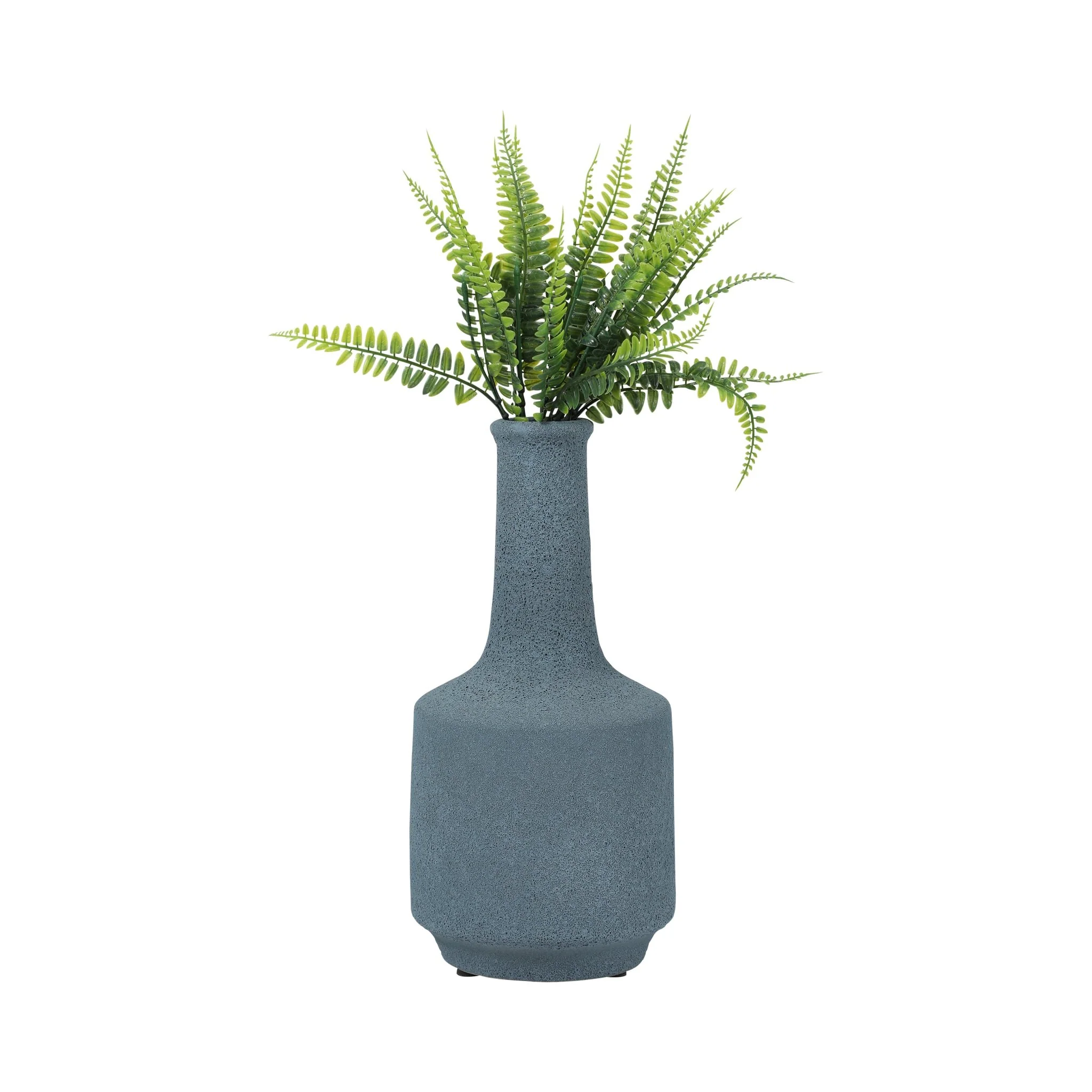 Clay, 13" Volcanic Texture Vase, Blue - Image 2