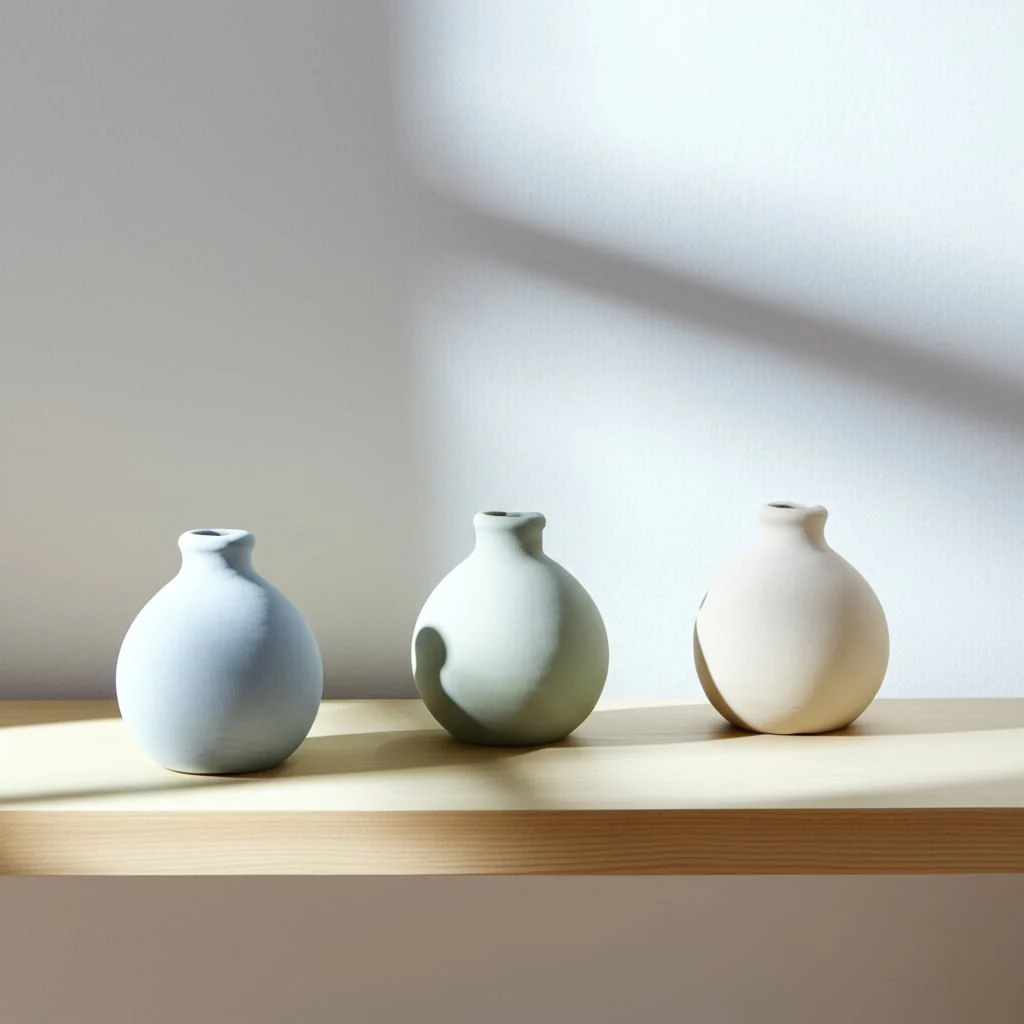 Clay, S/3 5" Bud Vases, Multi - Image 10