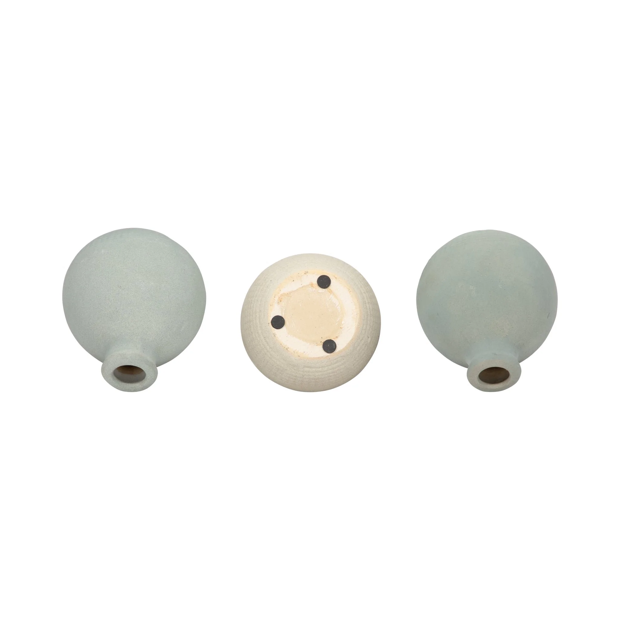 Clay, S/3 5" Bud Vases, Multi - Image 6