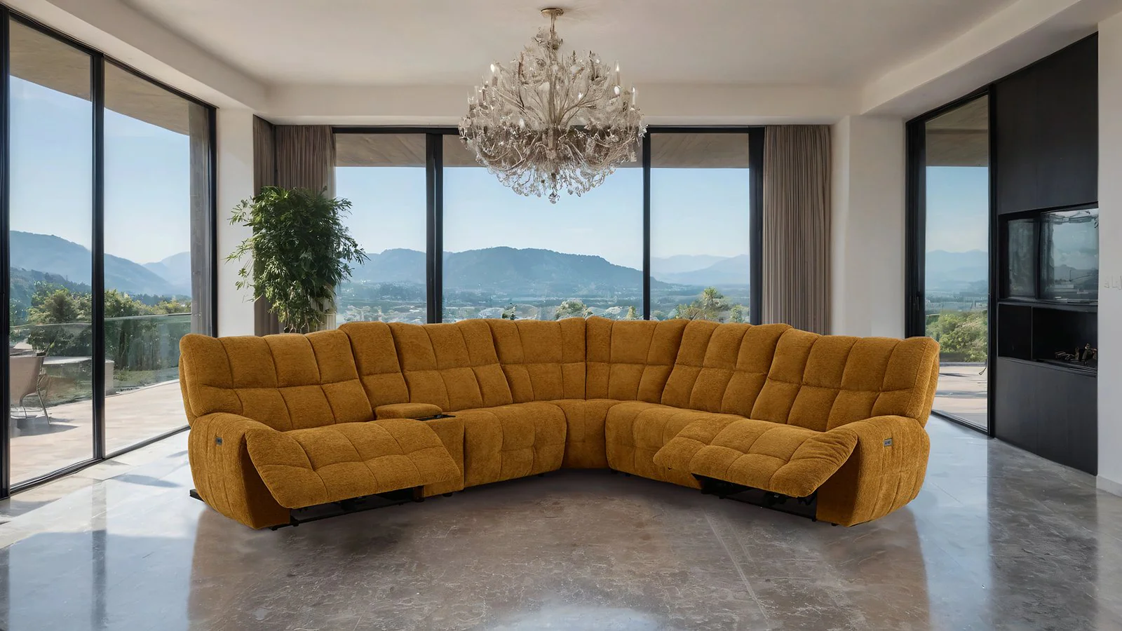 Clemens Power Sectional, Butterscotch - Image 2