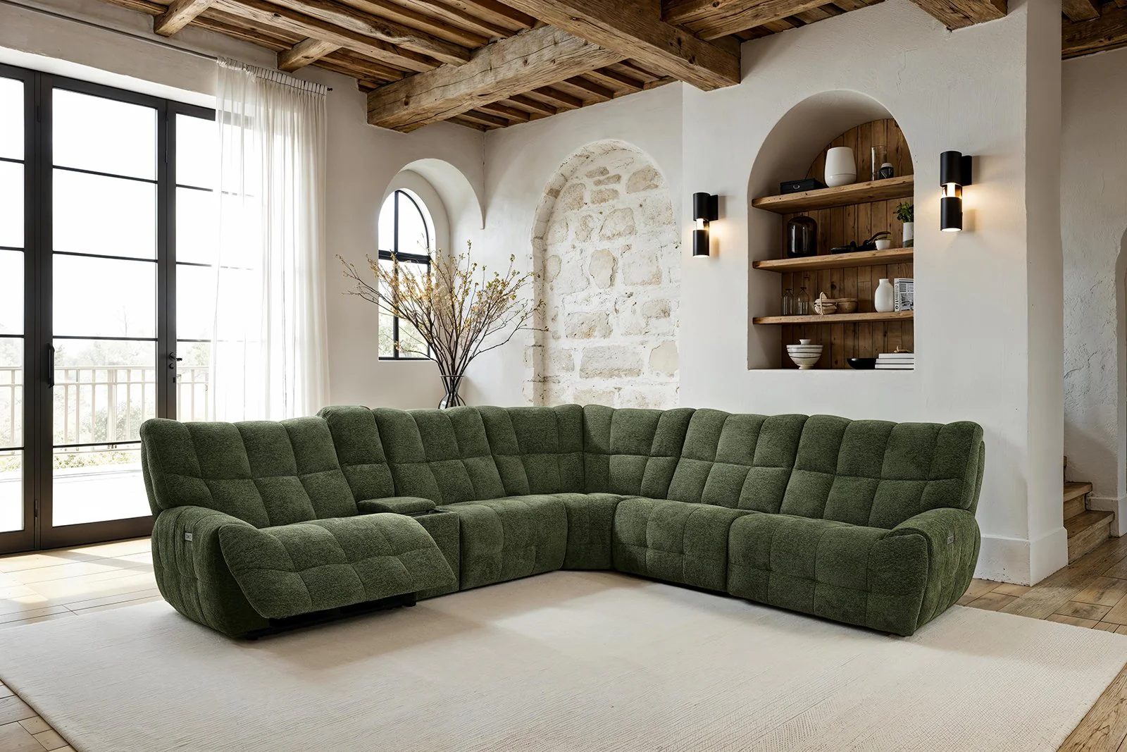 Clemens Power Sectional, Jade Green - Image 2