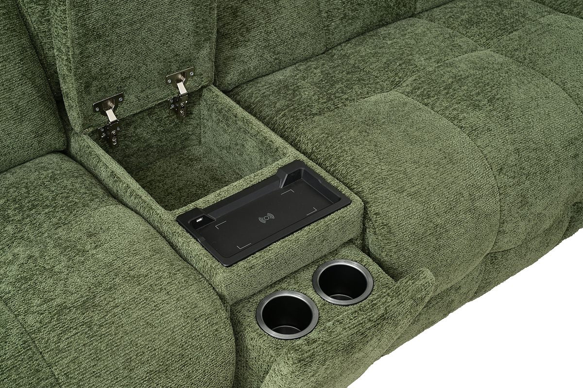 Clemens Power Sectional, Jade Green - Image 5