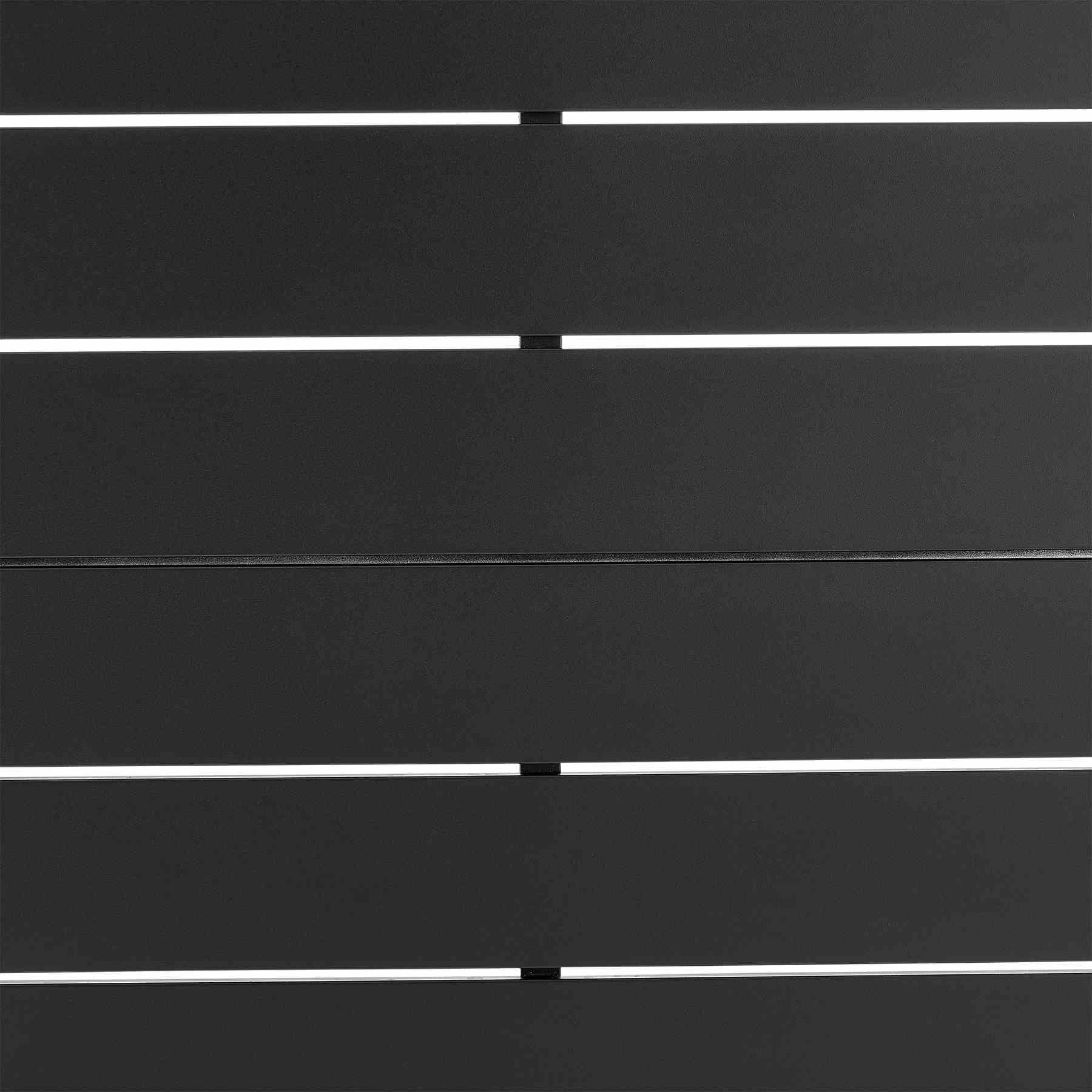 Clementine Outdoor Patio Round Coffee Table in Black Aluminum - Image 4