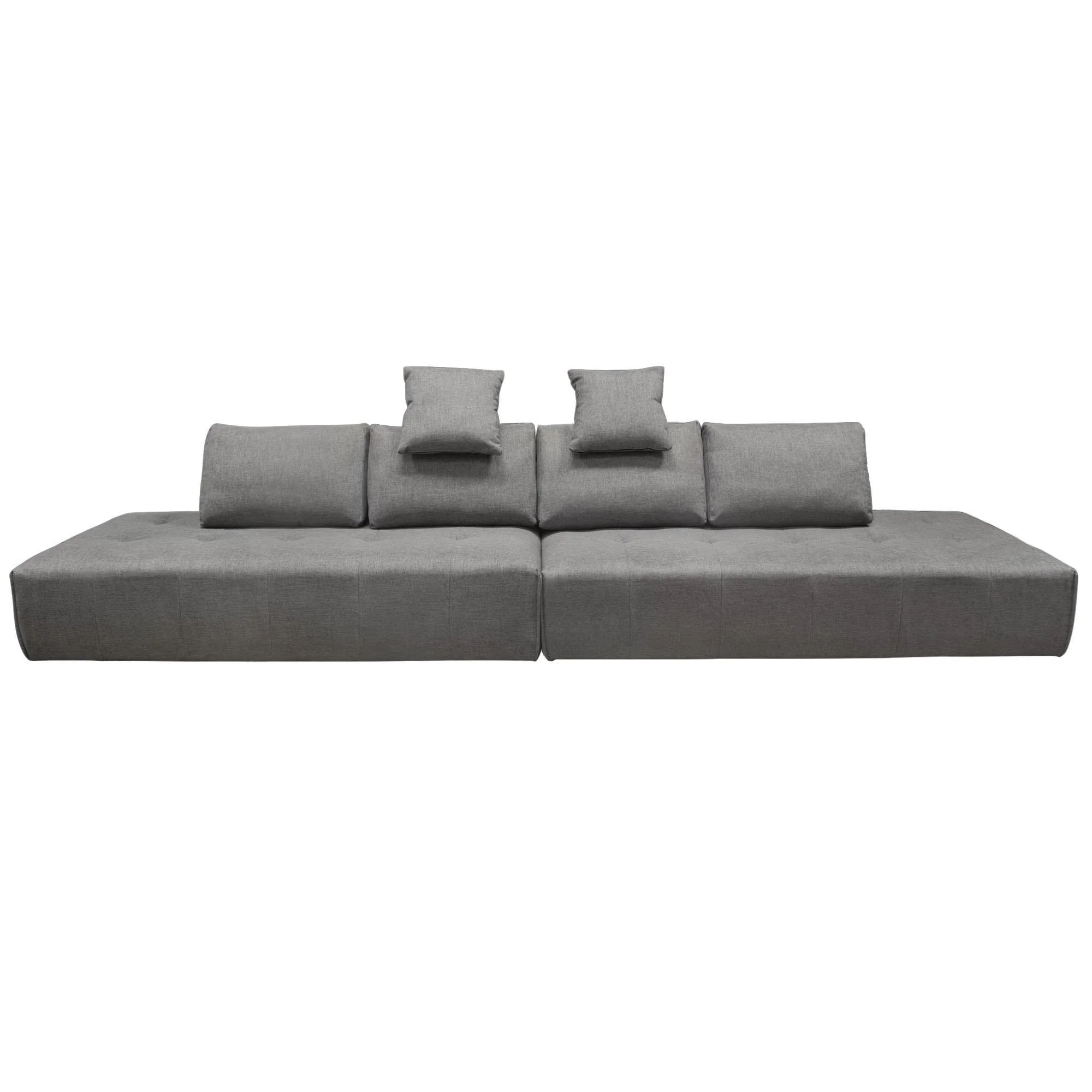 Cloud 2PC Lounge Seating Platforms with Moveable Backrest Supports in Space Grey Fabric by Diamond Sofa - Image 2