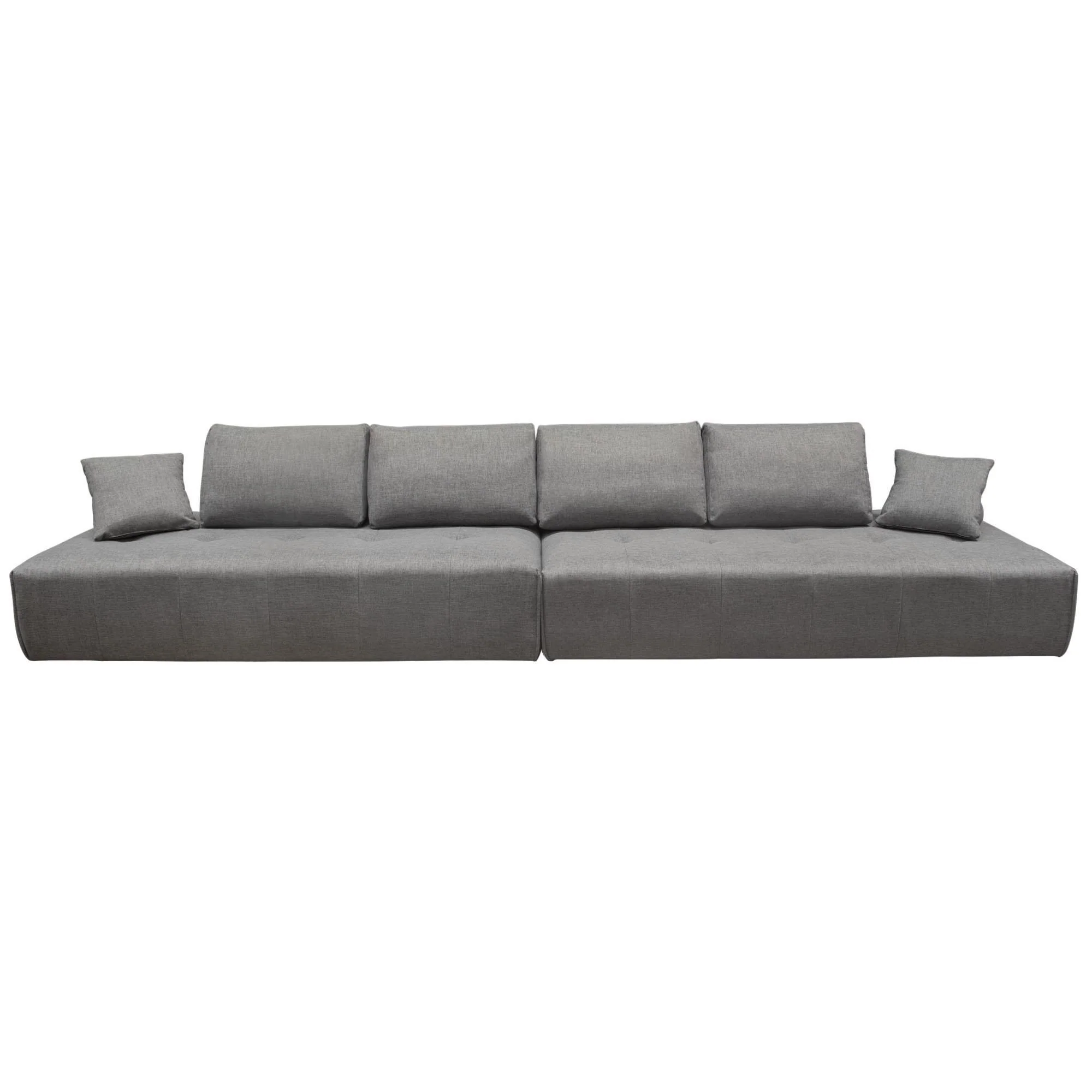 Cloud 2PC Lounge Seating Platforms with Moveable Backrest Supports in Space Grey Fabric by Diamond Sofa - Image 3