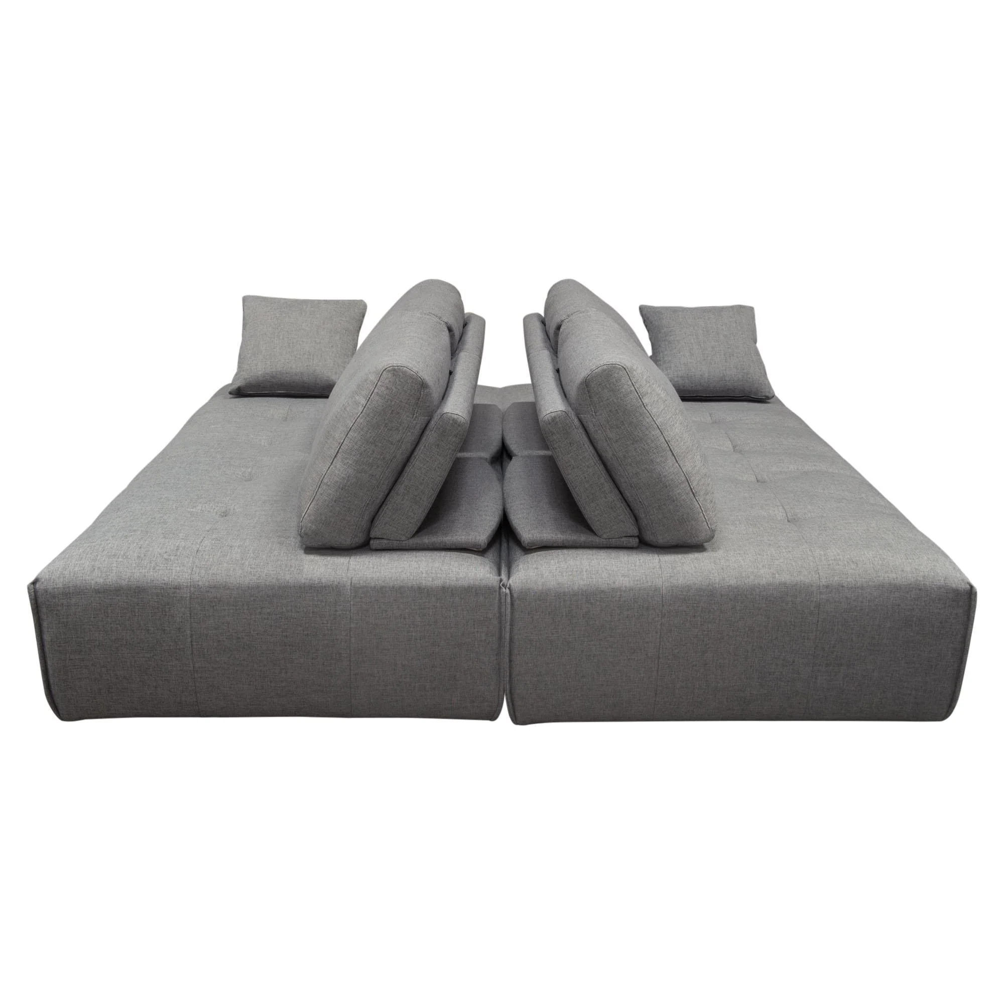Cloud 2PC Lounge Seating Platforms with Moveable Backrest Supports in Space Grey Fabric by Diamond Sofa - Image 6