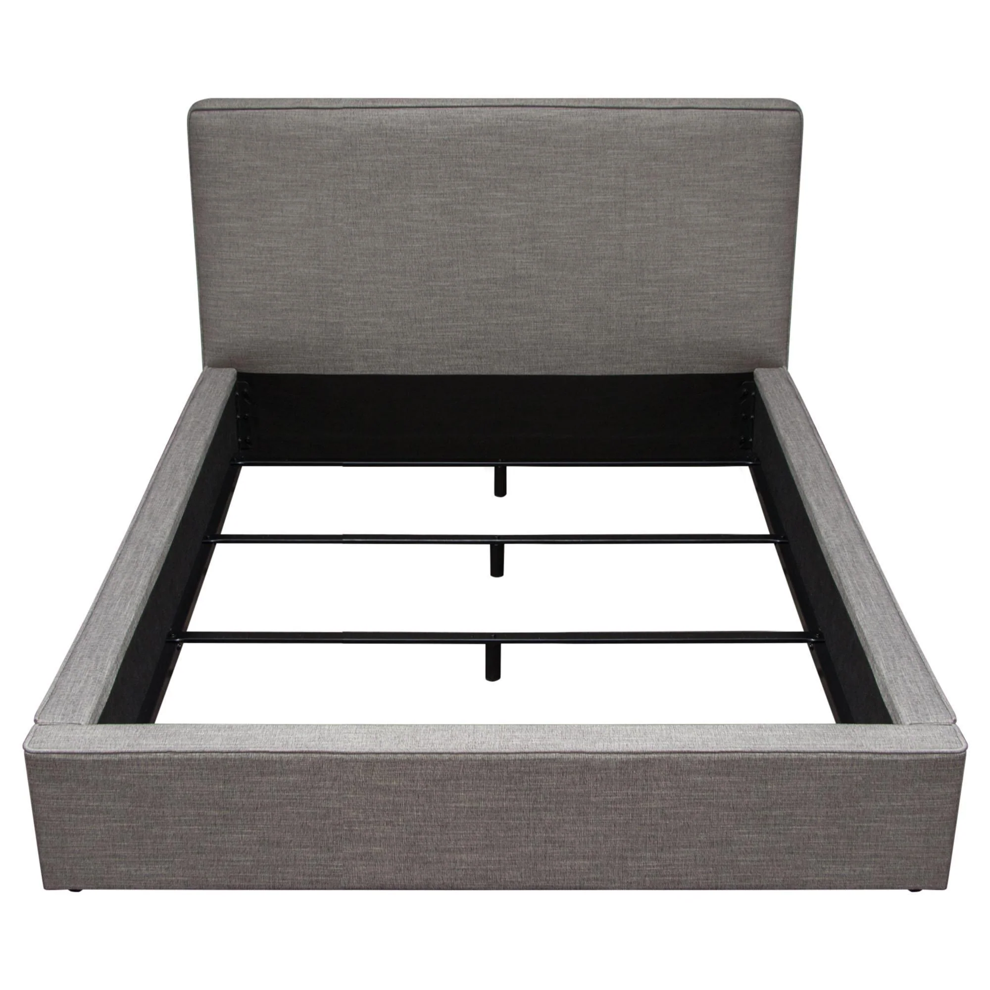 Cloud 43" Low Profile Eastern King Bed in Grey Fabric by Diamond Sofa - Image 2