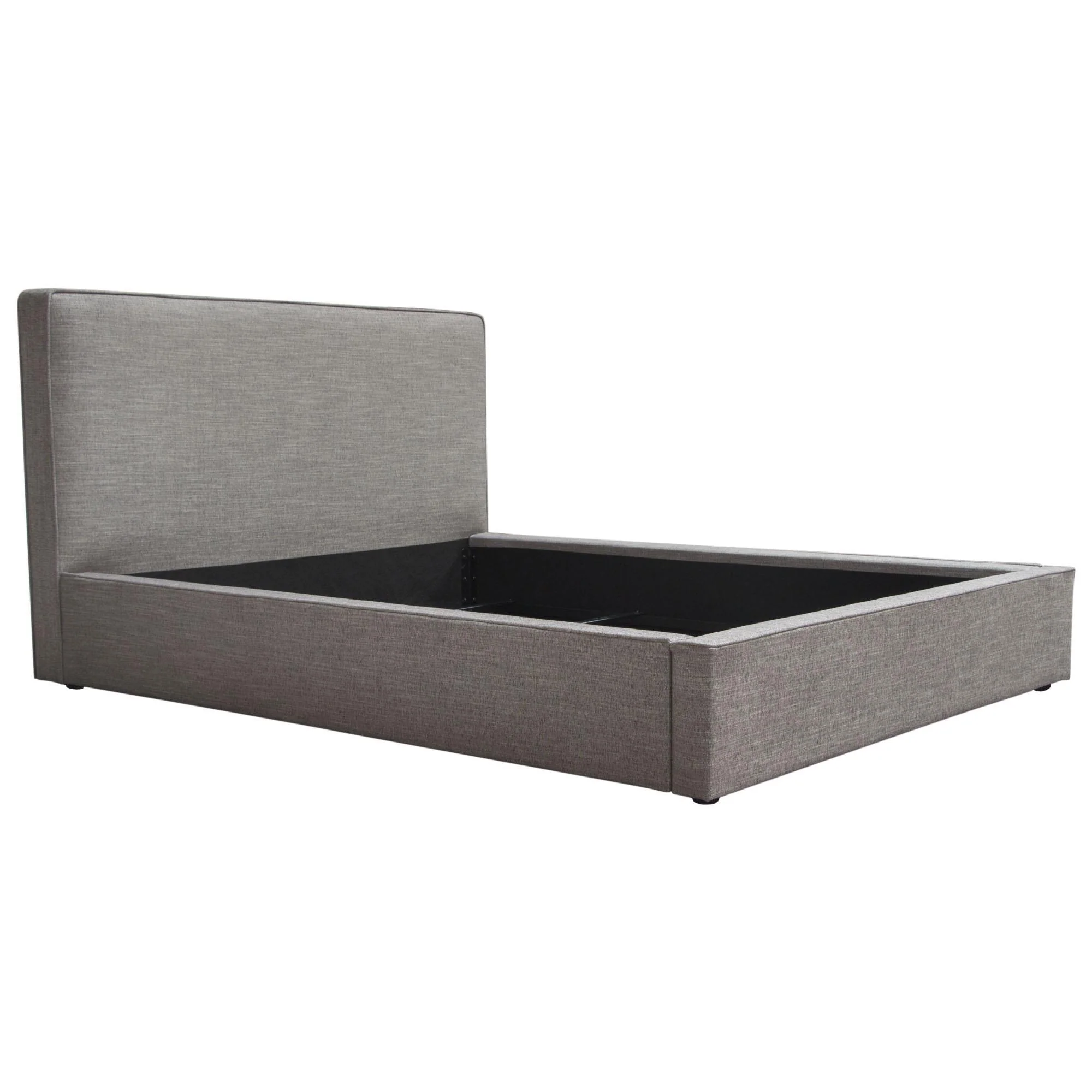 Cloud 43" Low Profile Eastern King Bed in Grey Fabric by Diamond Sofa - Image 3