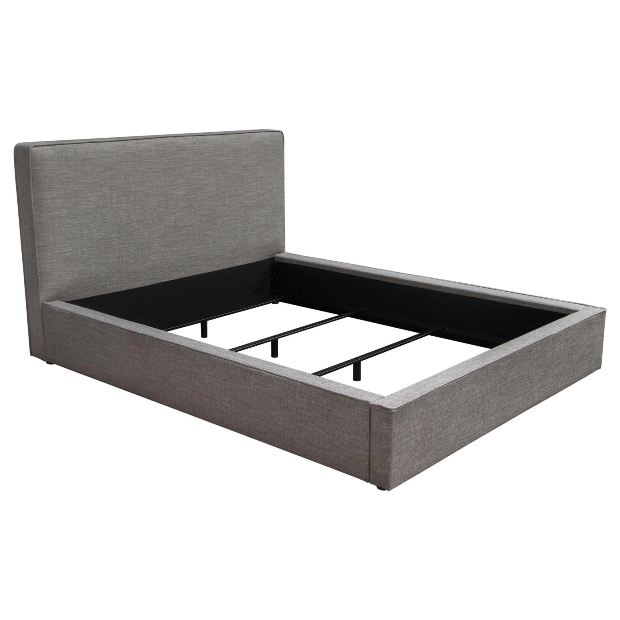 Cloud 43" Low Profile Eastern King Bed in Grey Fabric by Diamond Sofa - Image 4