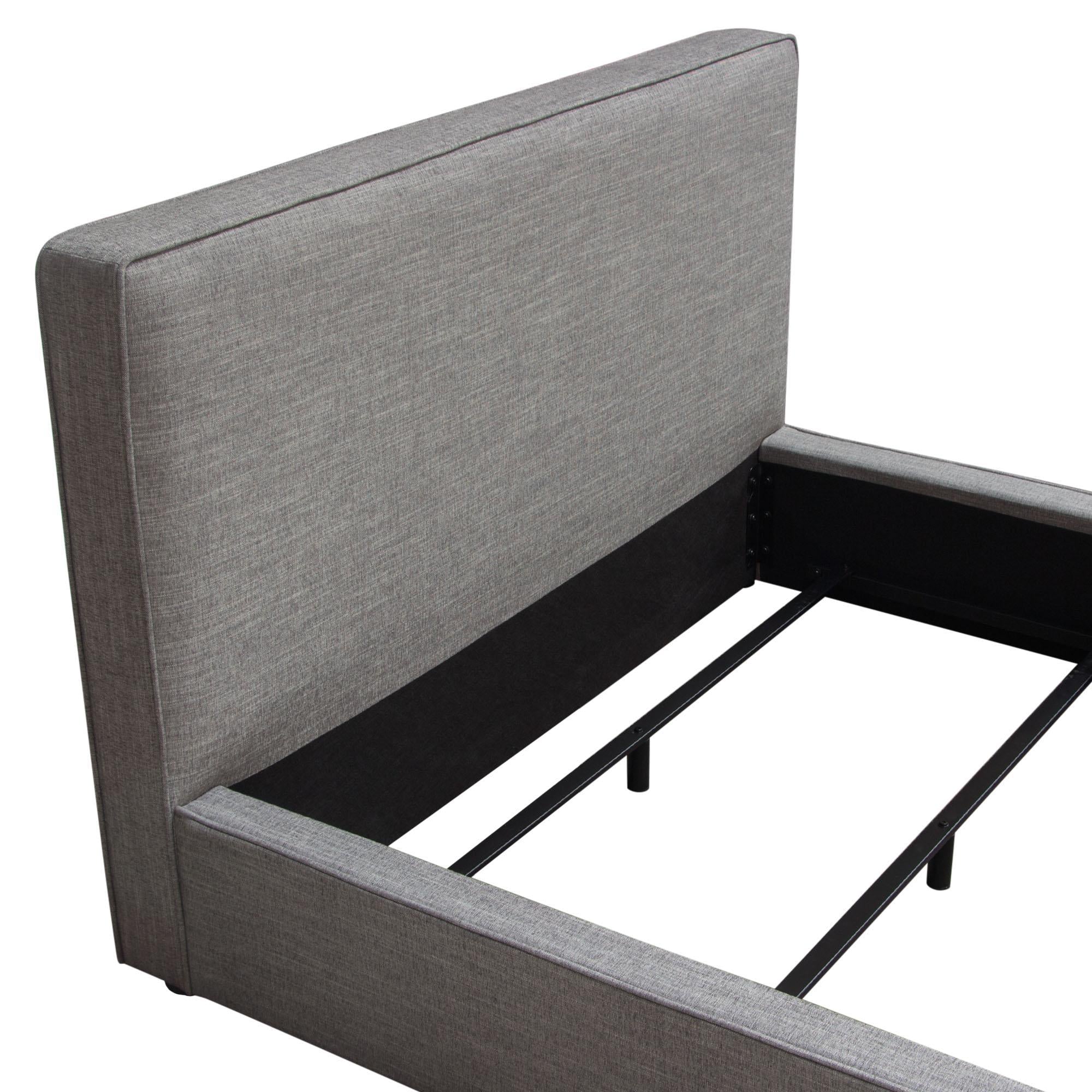 Cloud 43" Low Profile Eastern King Bed in Grey Fabric by Diamond Sofa - Image 7