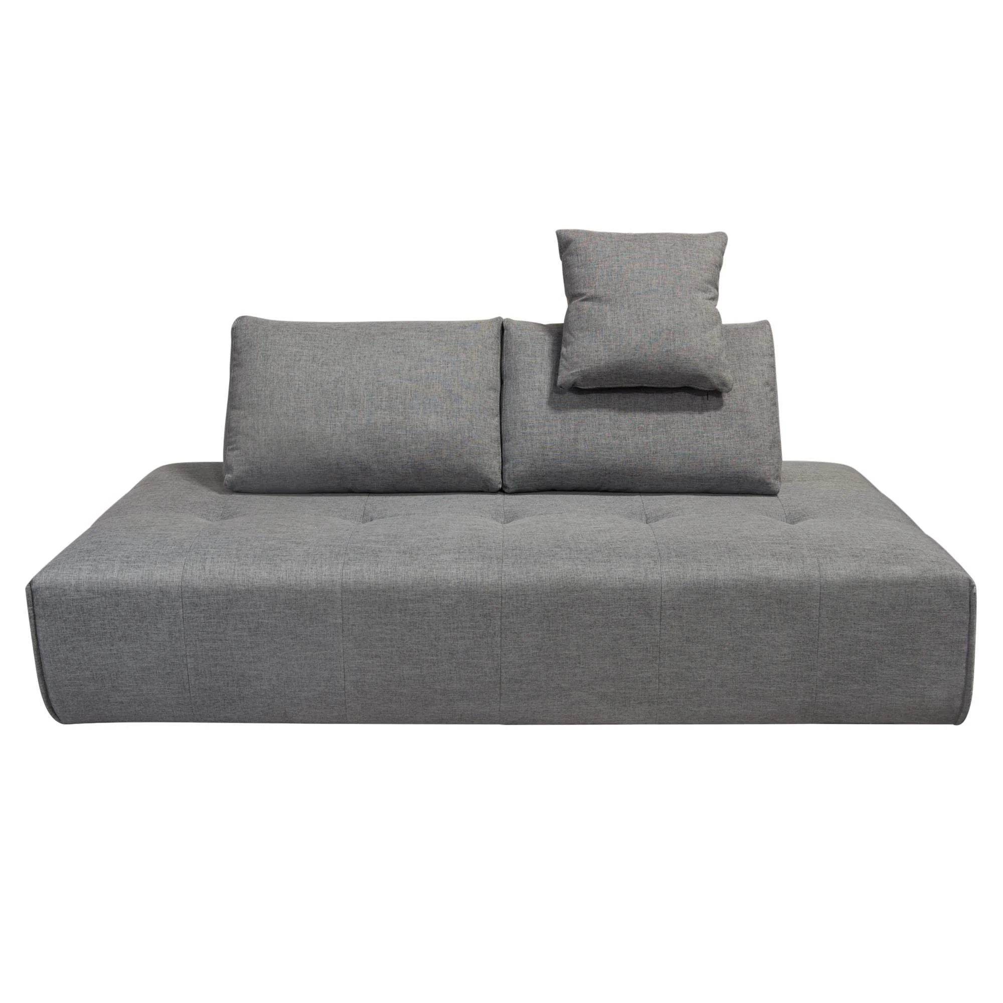 Cloud Lounge Seating Platform with Moveable Backrest Supports in Space Grey Fabric by Diamond Sofa - Image 2