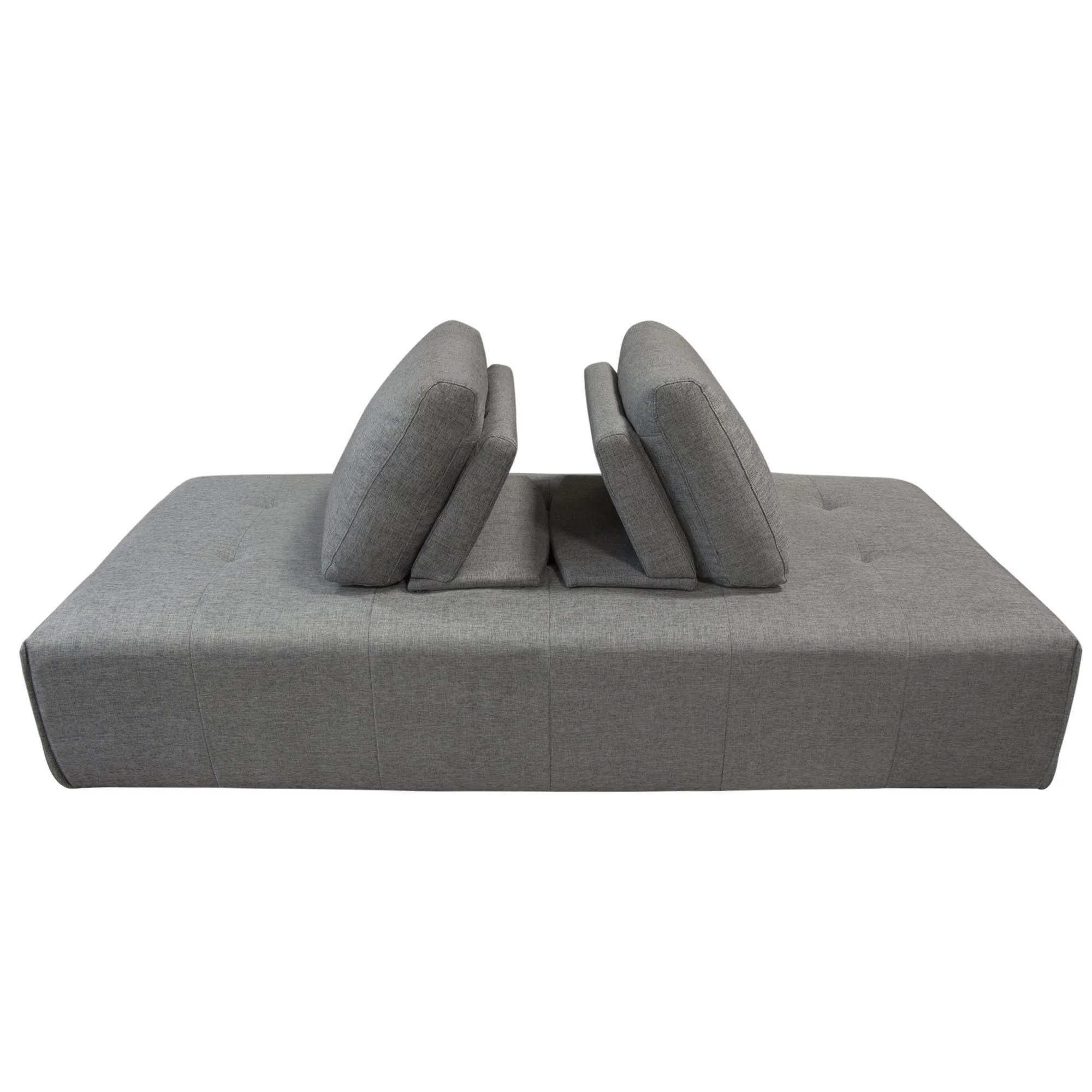Cloud Lounge Seating Platform with Moveable Backrest Supports in Space Grey Fabric by Diamond Sofa - Image 6