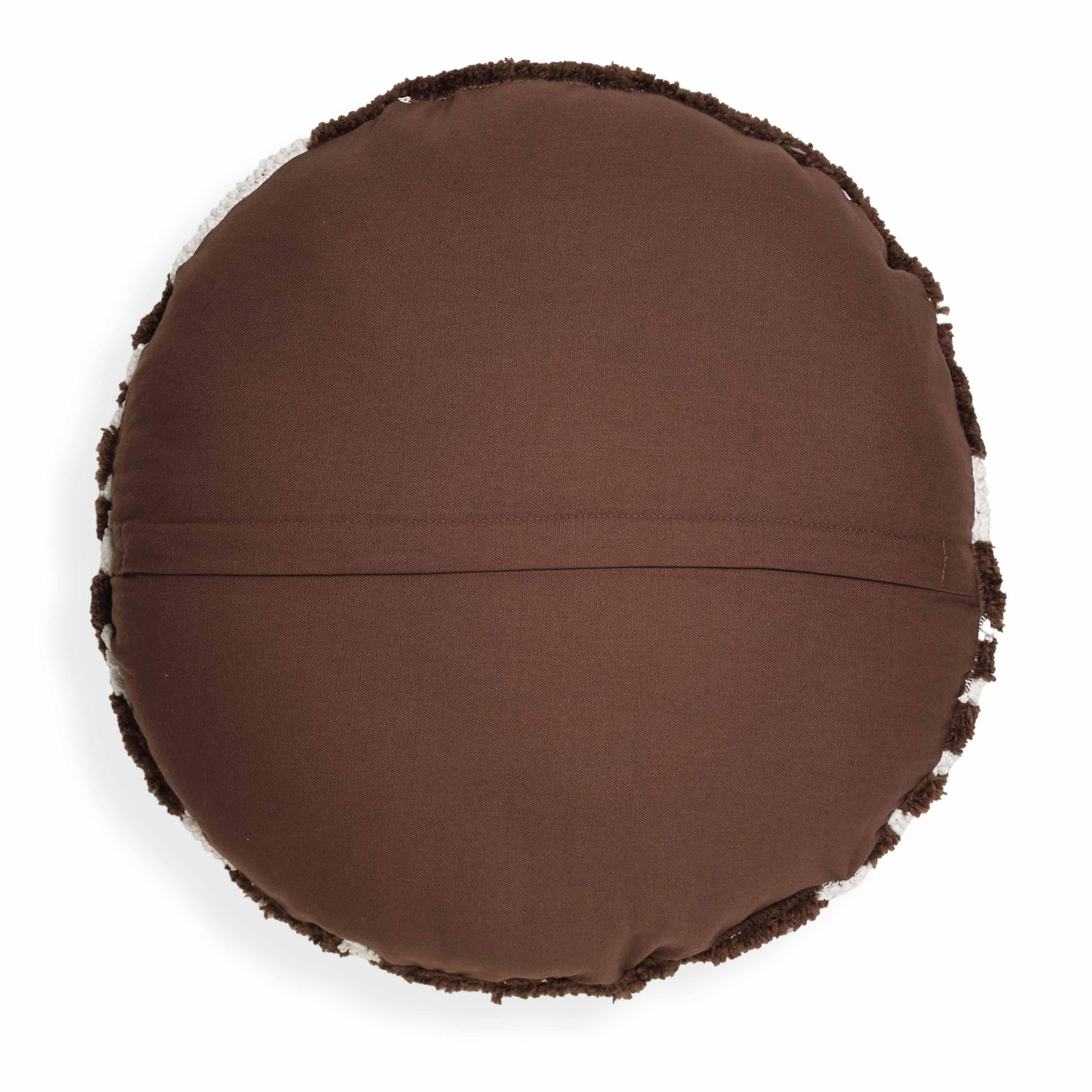 Coast Chocolate Brown Tufted 20" Round Pillow - Image 2