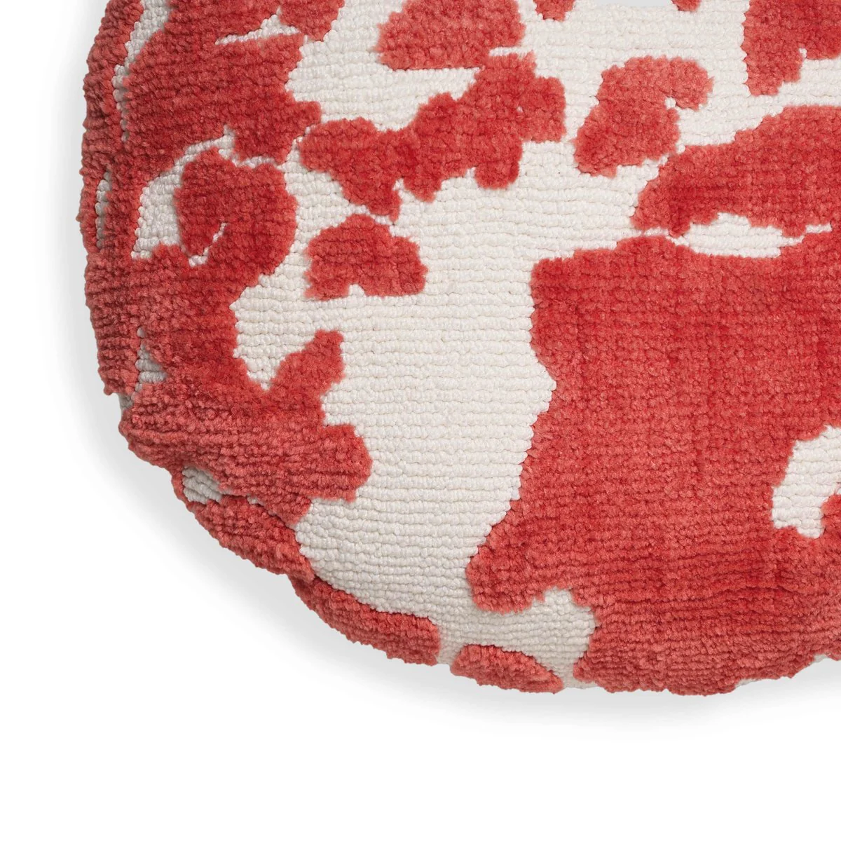Coast Coral Pink Tufted 20" Round Pillow - Image 3