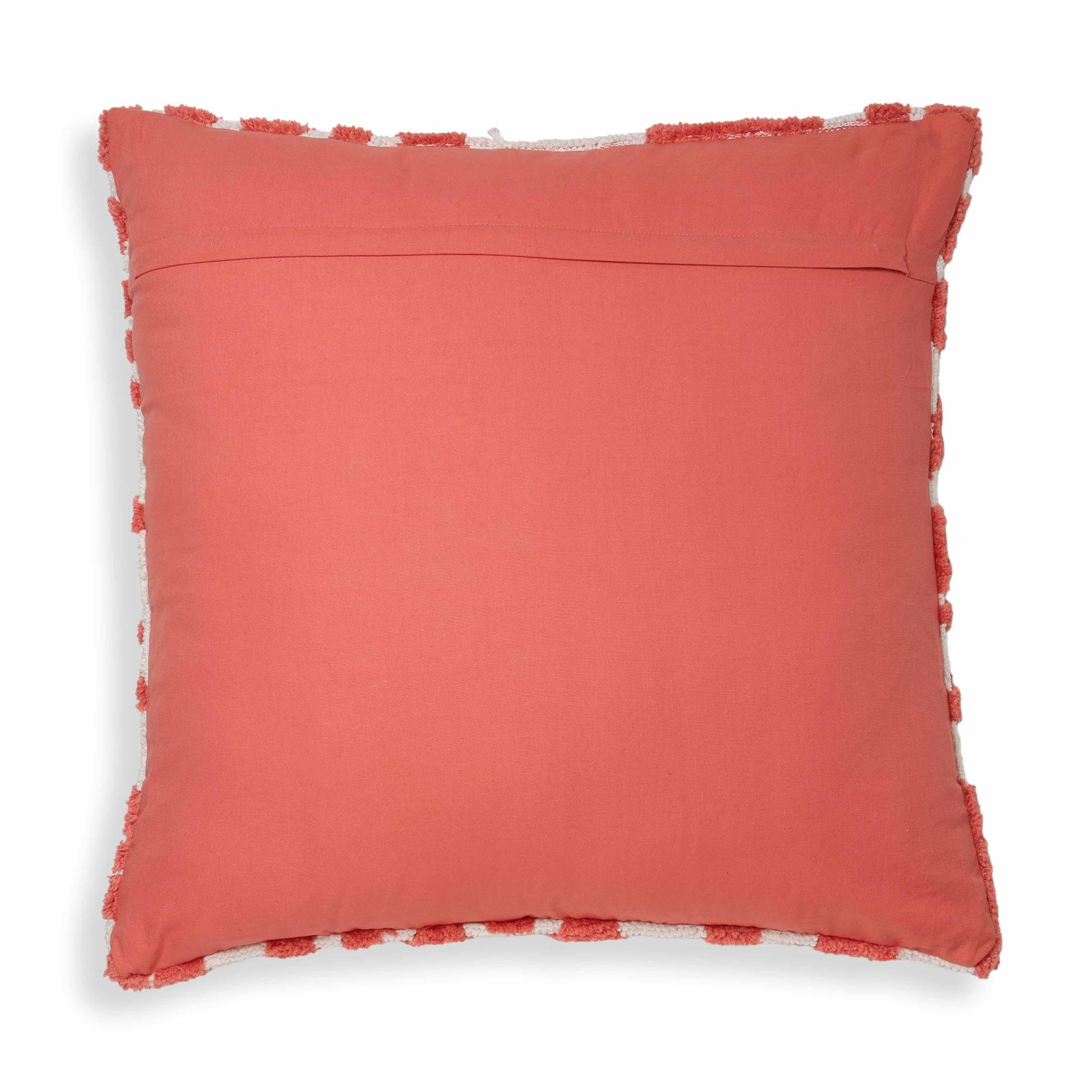 Coast Coral Pink Tufted 26" Square Pillow - Image 2