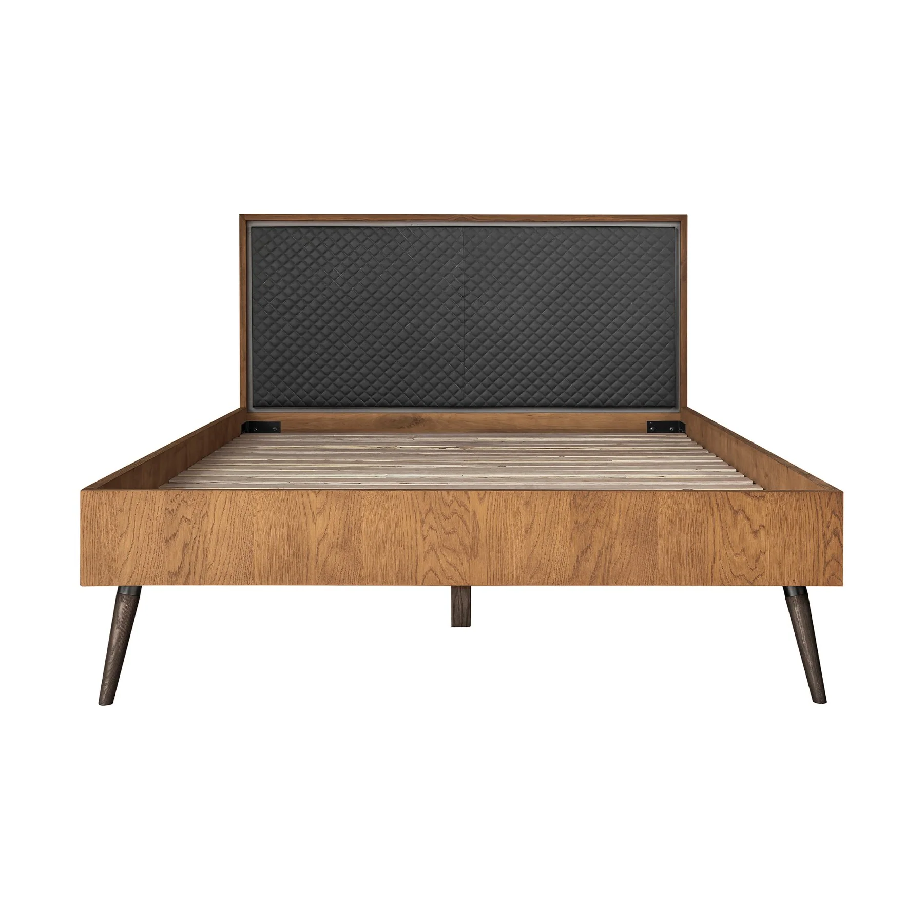 Coco Rustic 3 Piece Upholstered Platform Bedroom set in Queen with 2 Nightstands - Image 3