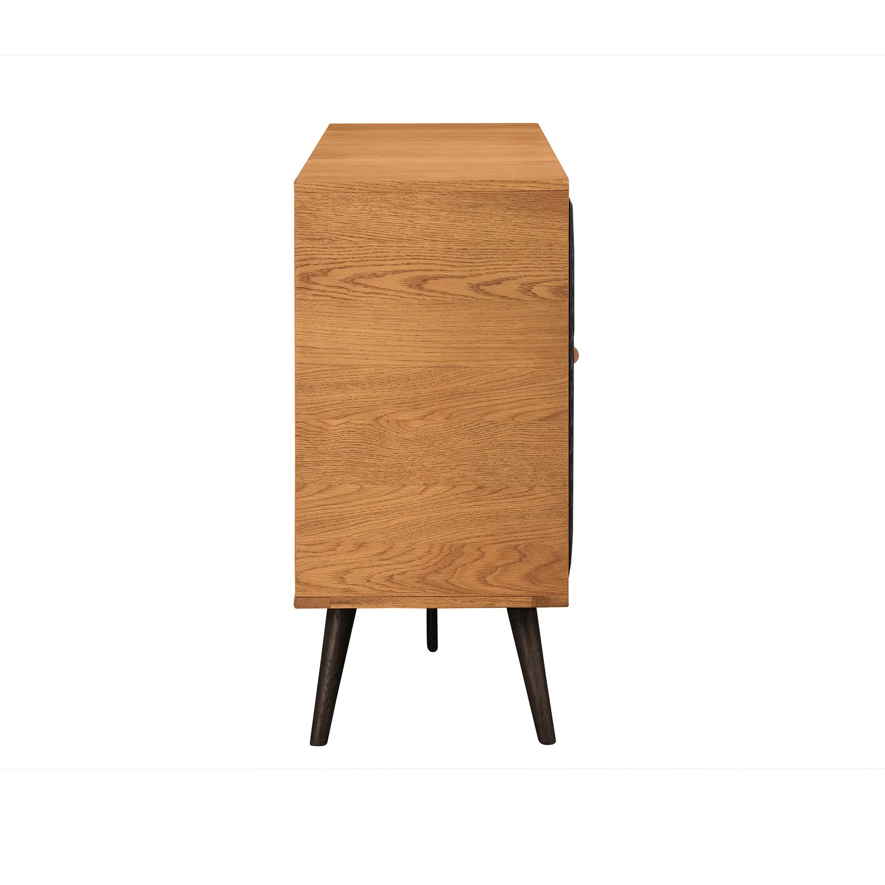 Coco Rustic Oak Wood and Faux Leather Dresser - Image 4