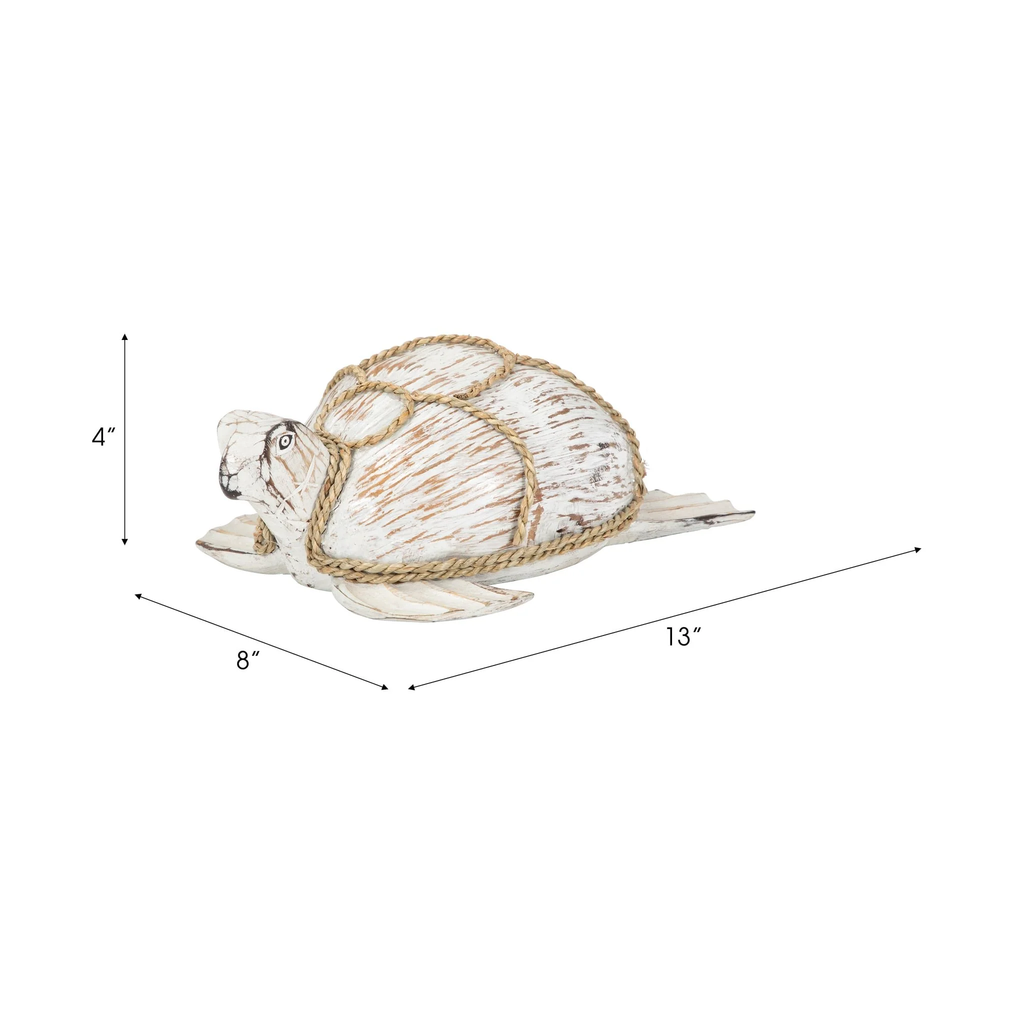 Coconut, 12"l Turtle, White/brown - Image 8