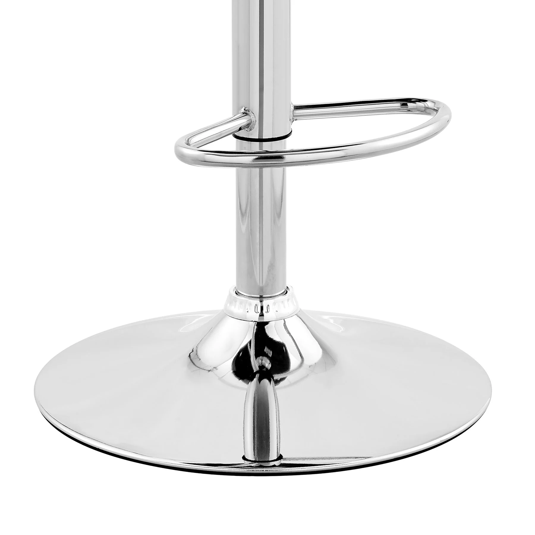 Colby Adjustable Black Faux Leather and Chrome Finish Bar Stool - Image 8