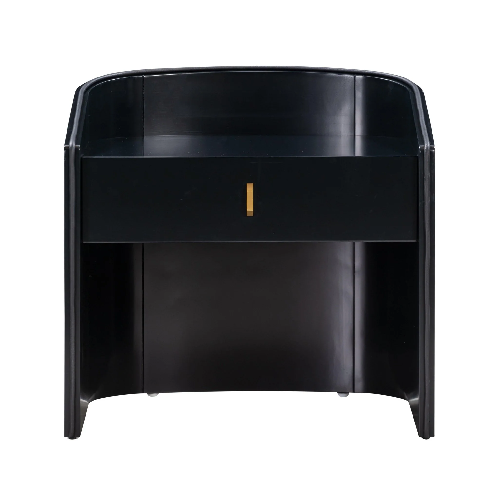 Collins Black Lacquer Nightstand - Image 3