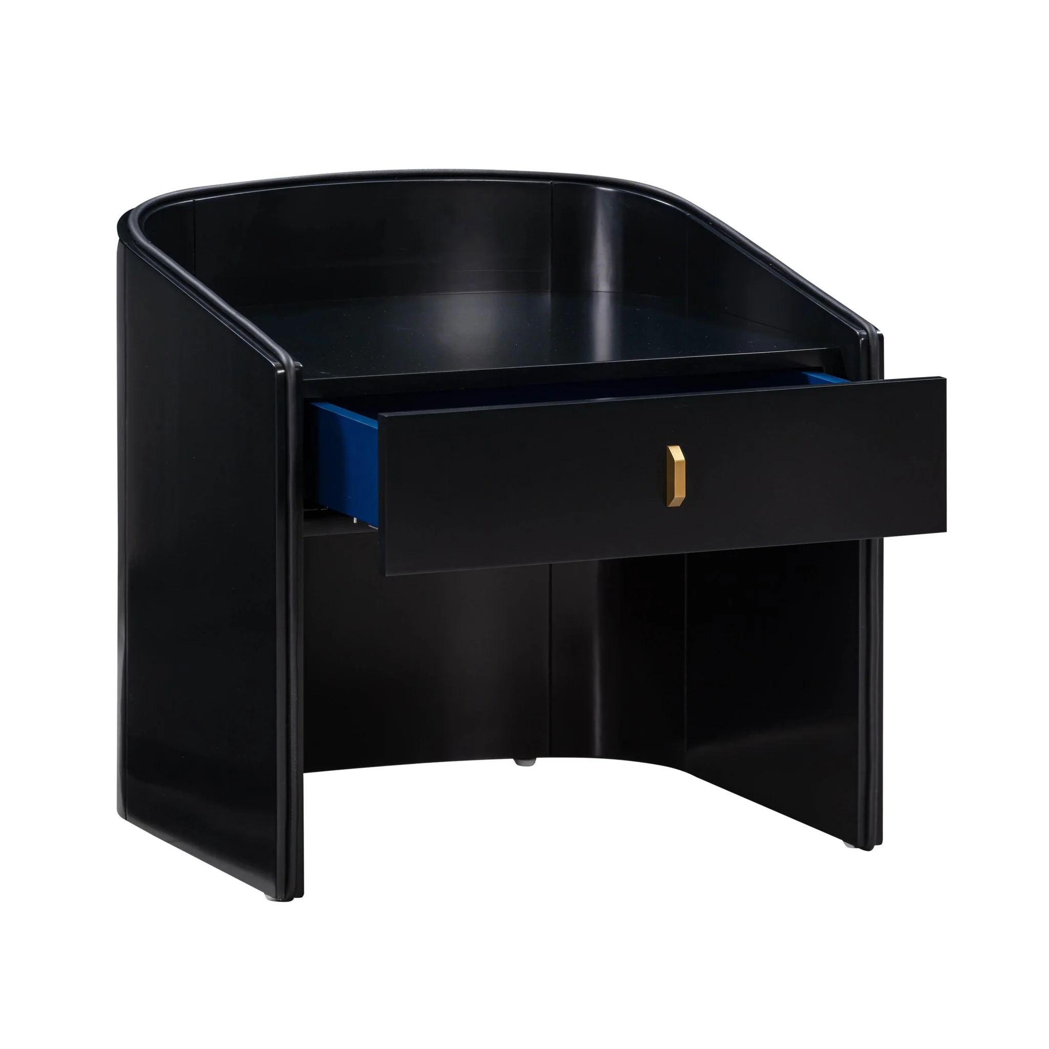 Collins Black Lacquer Nightstand - Image 6