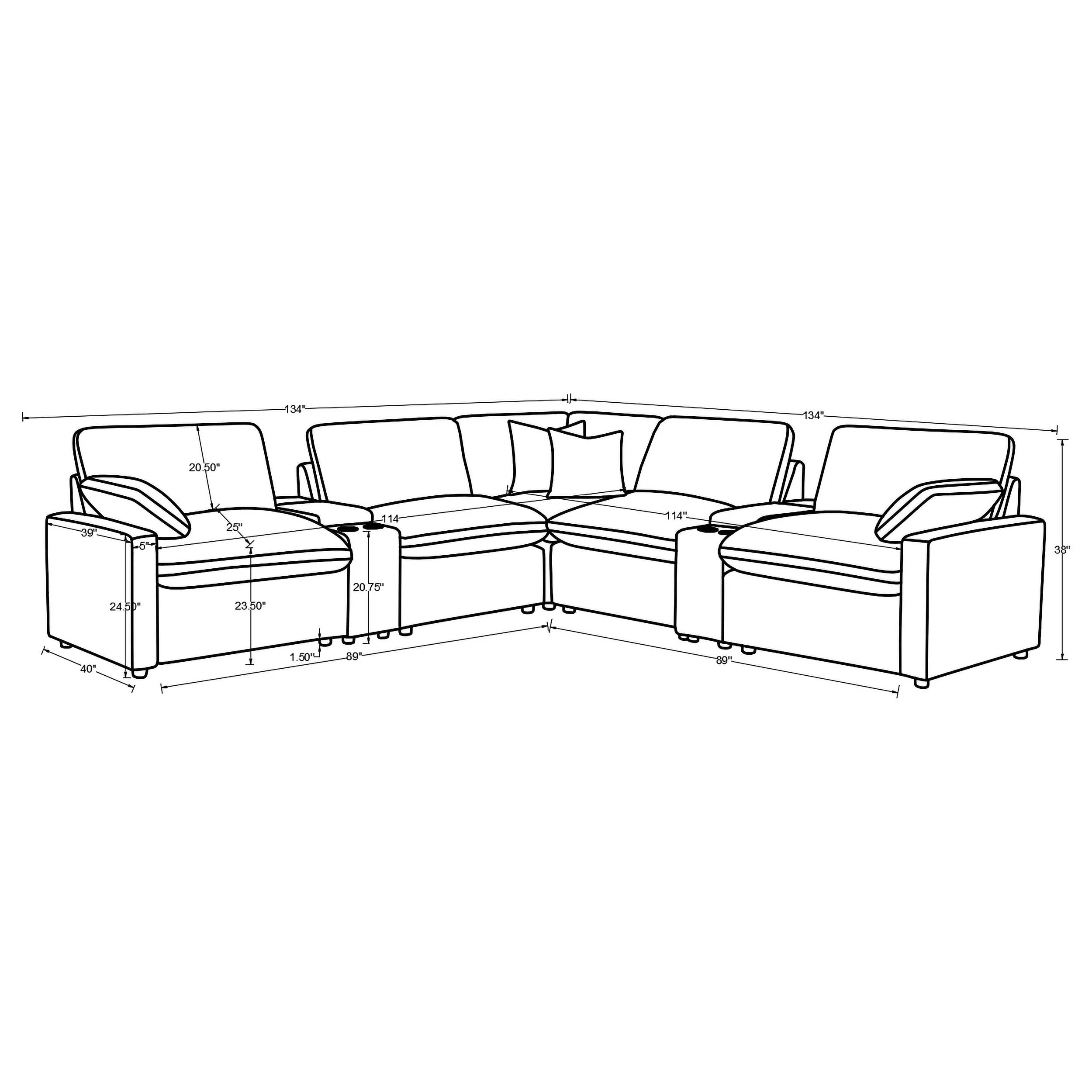 Collins Modular Power Reclining Sectional Sofa - Image 24