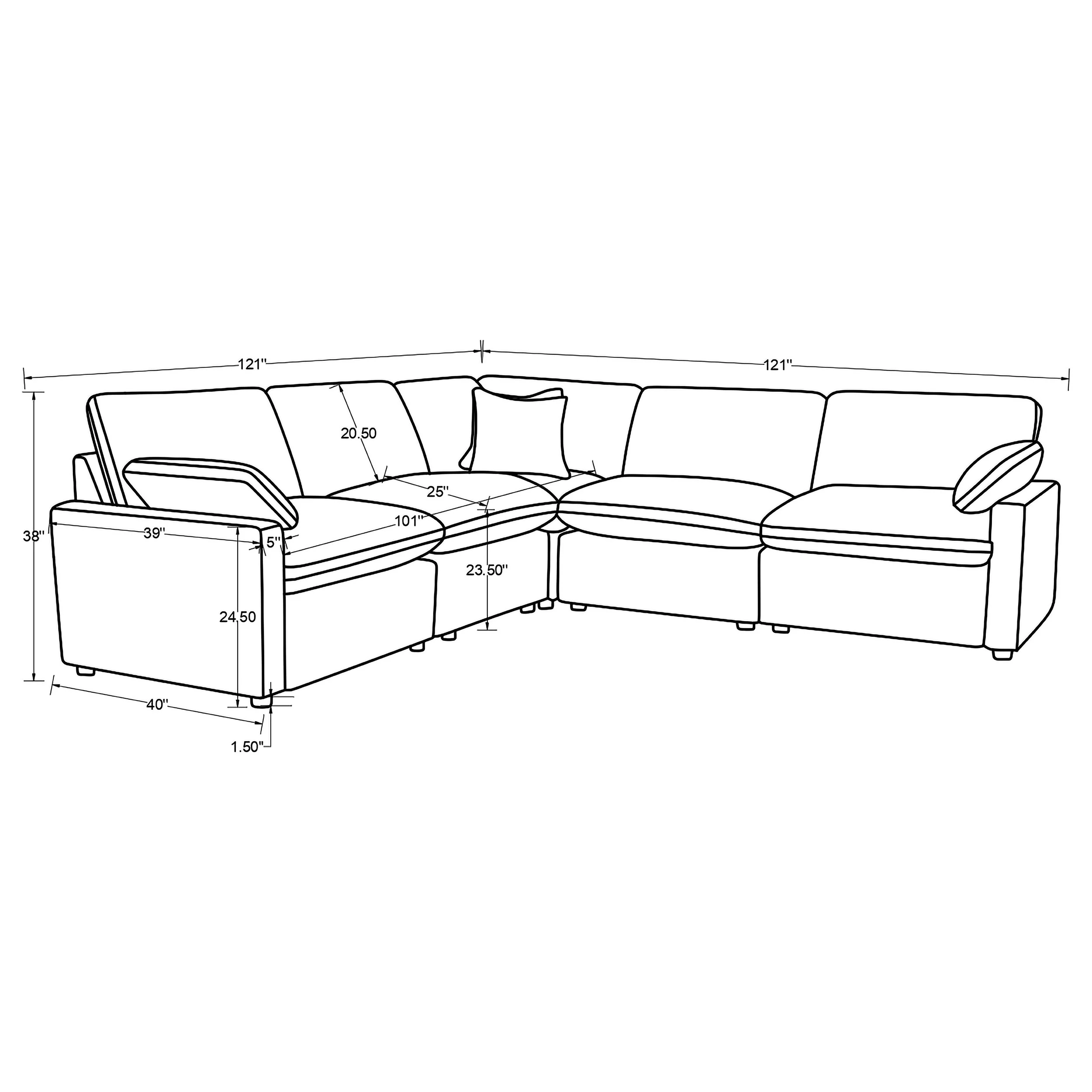 Collins Modular Power Reclining Sectional Sofa - Image 50