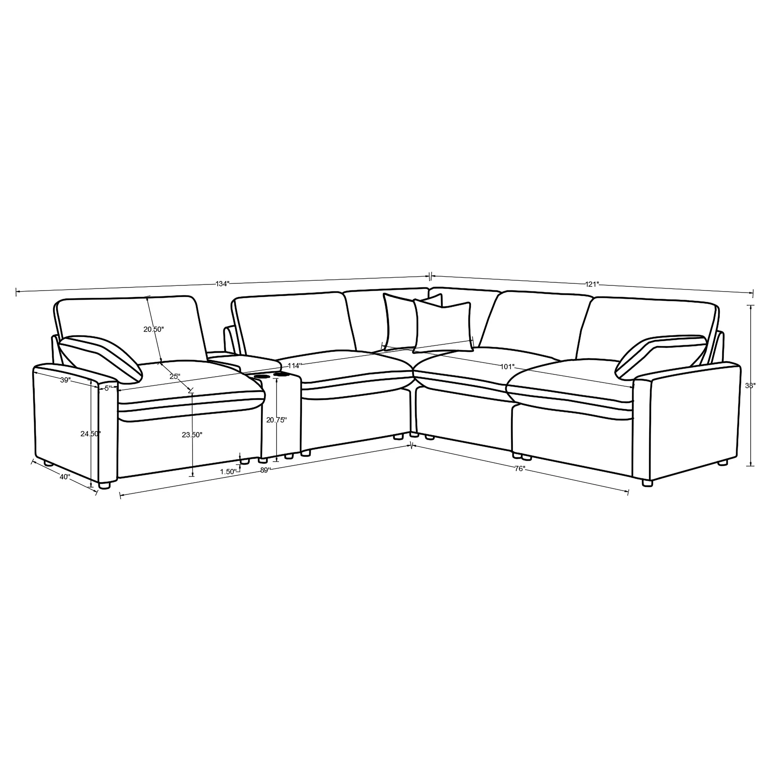 Collins Modular Power Reclining Sectional Sofa - Image 67