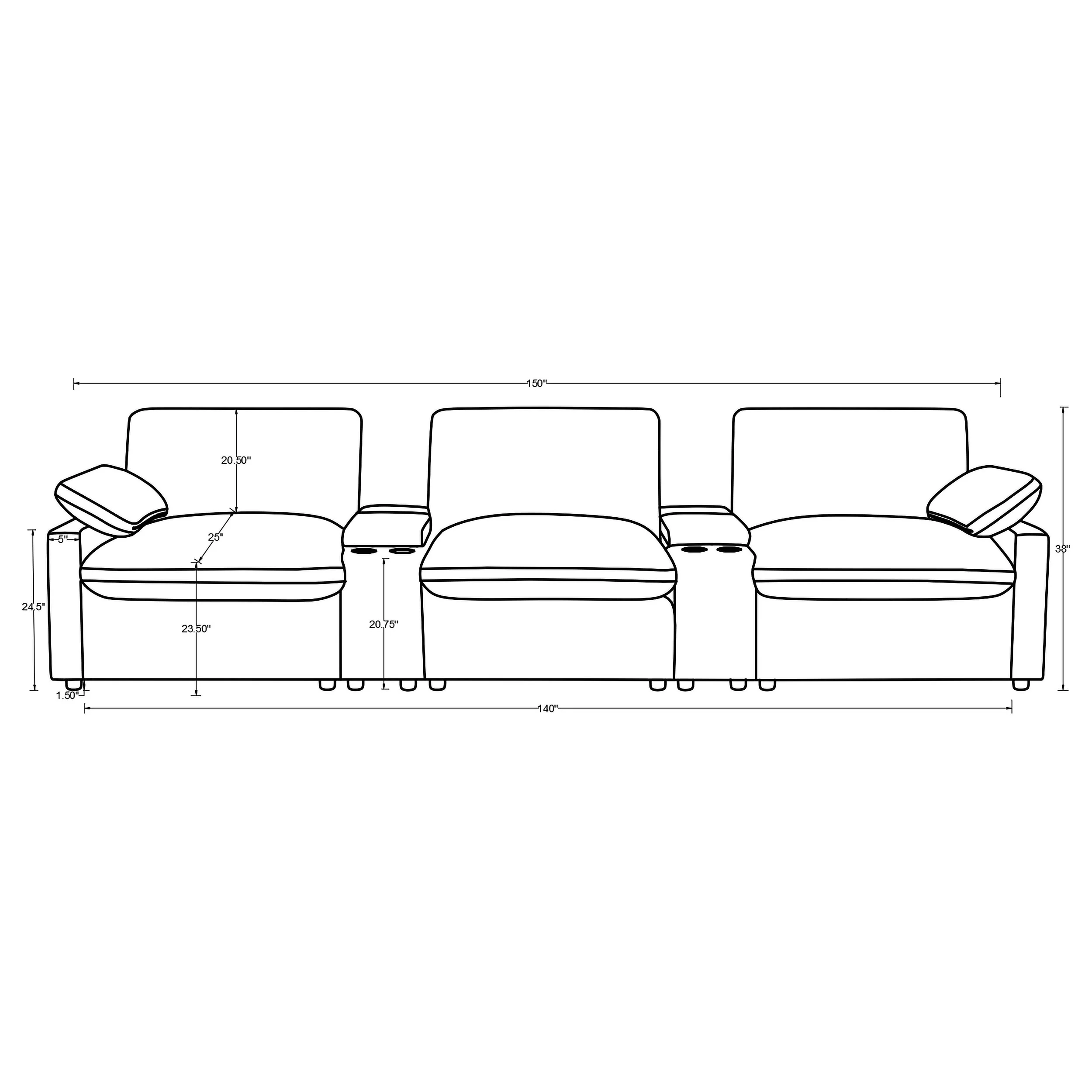 Collins Power Home Theater Seating - Image 26