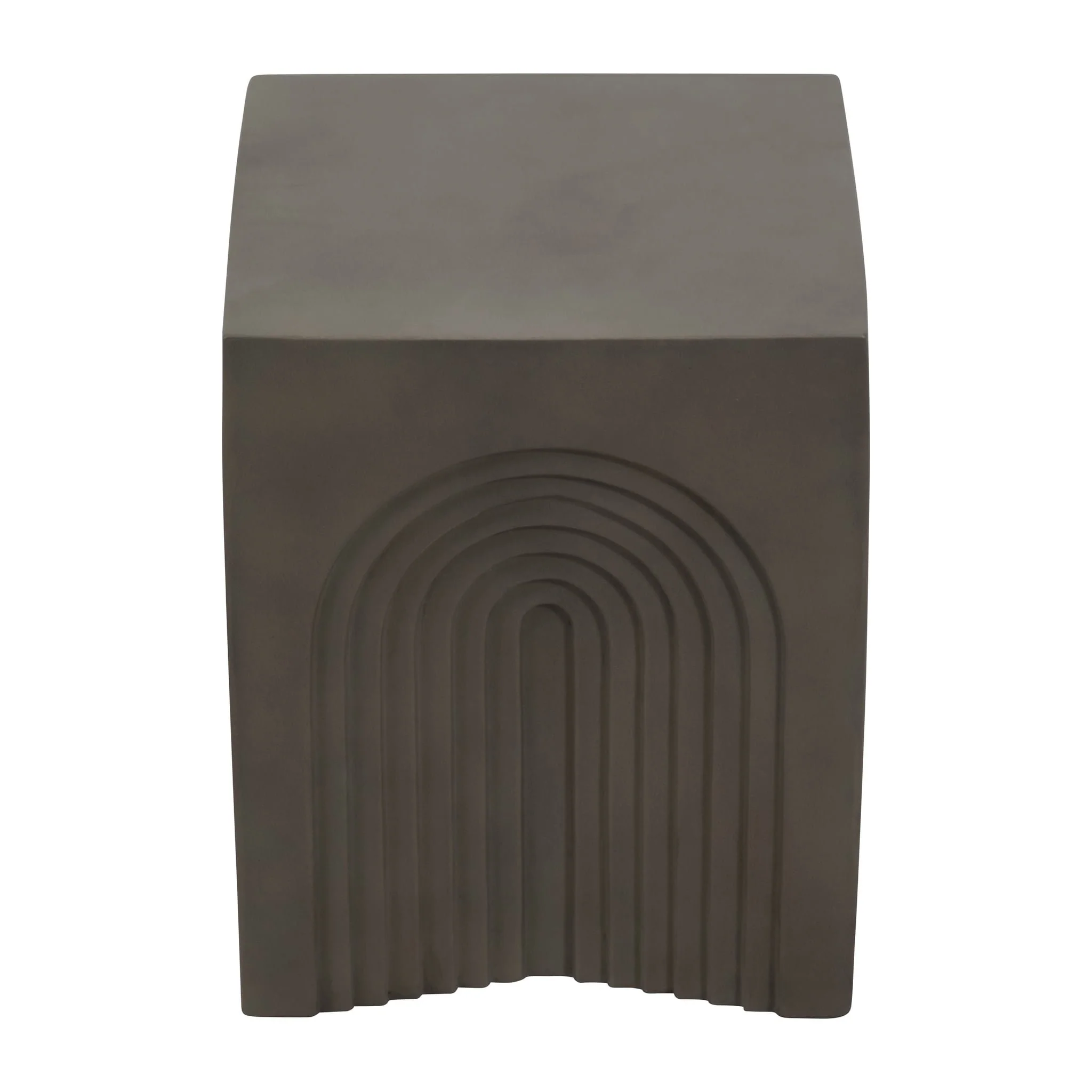 Concrete, 18" Arches In Square Accent Table, Dark - Image 3