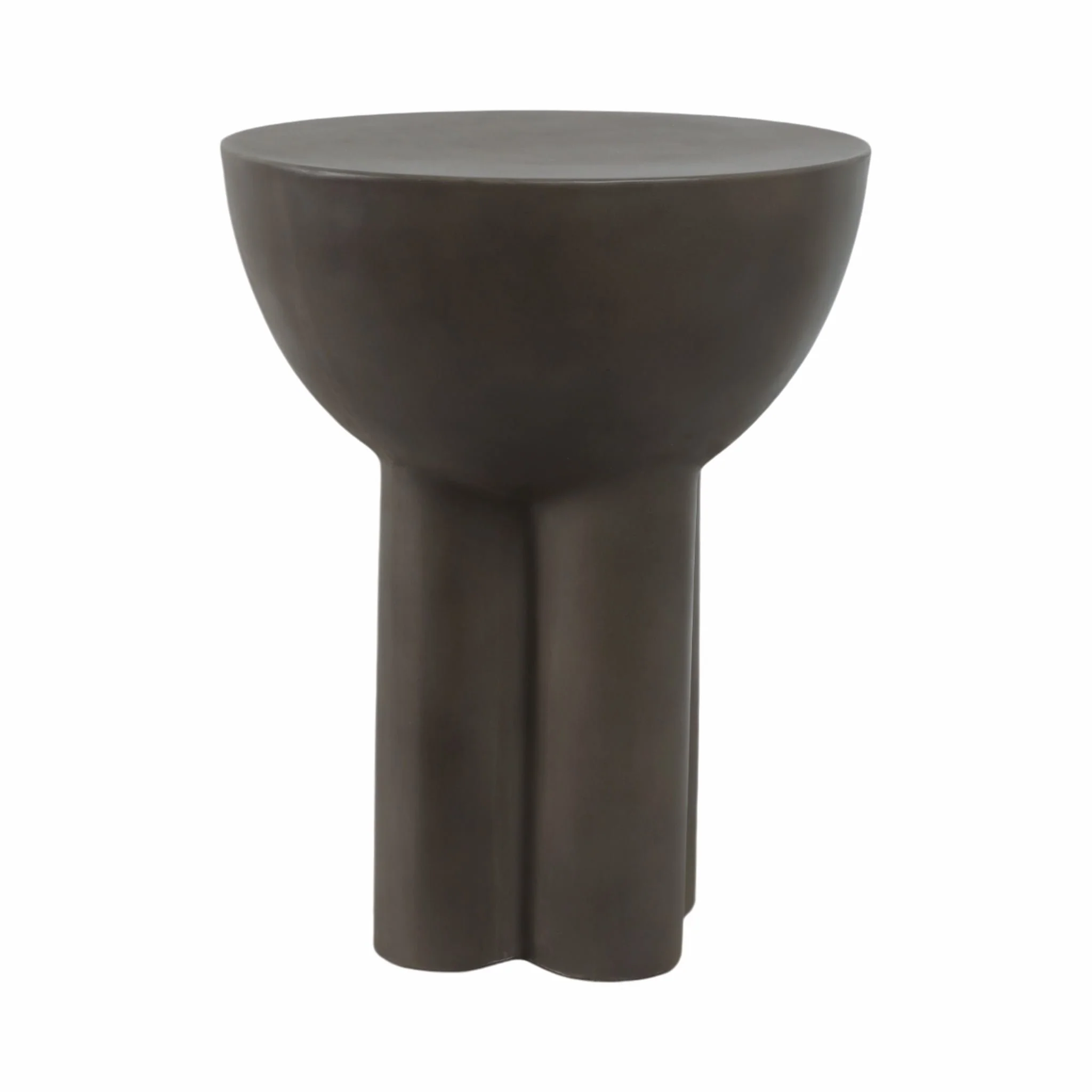 Concrete, 18" Contemporary End Table, Dark Grey - Image 2