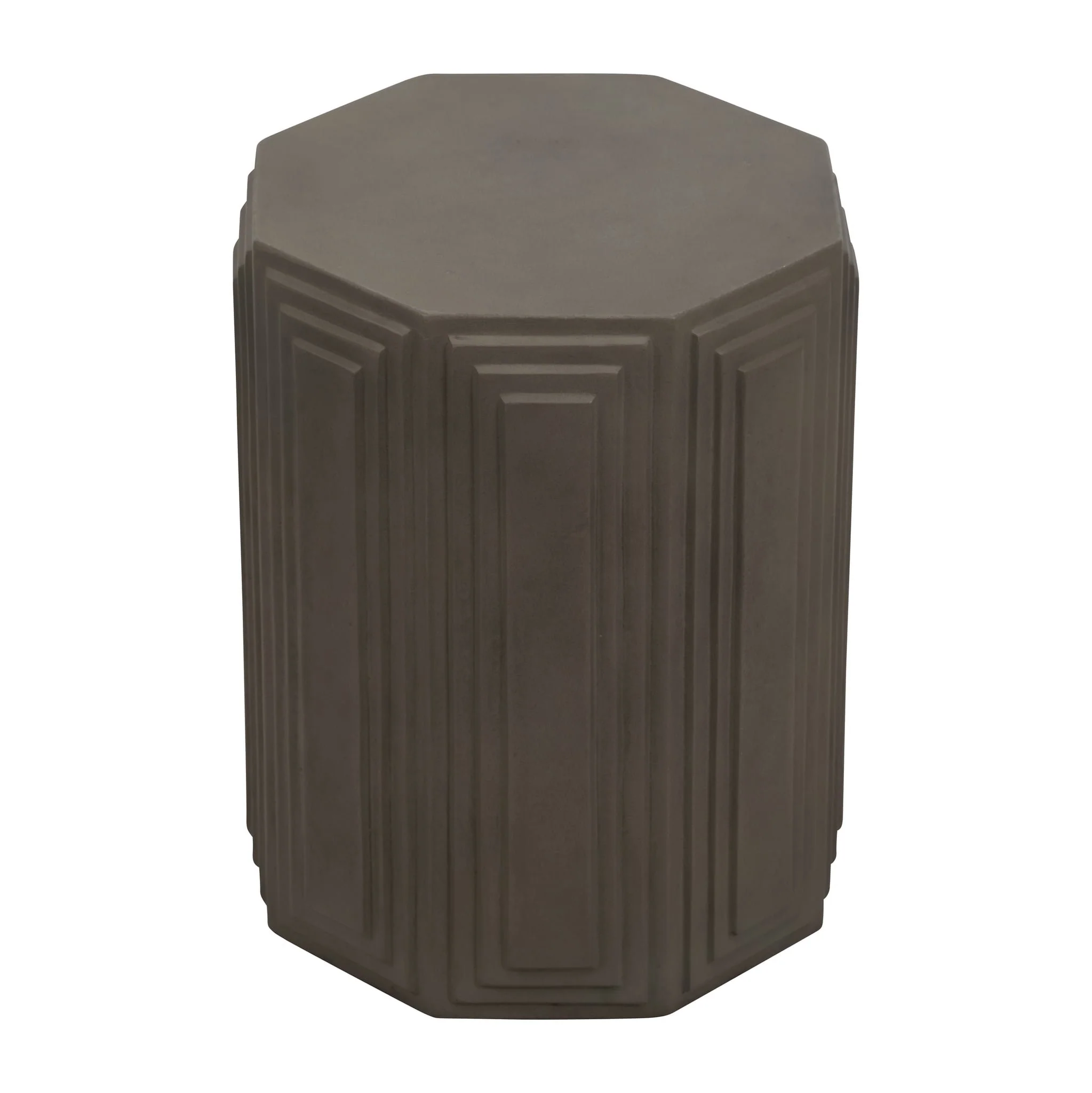 Concrete, 18" Geometric Accent Table, Dark Grey - Image 3