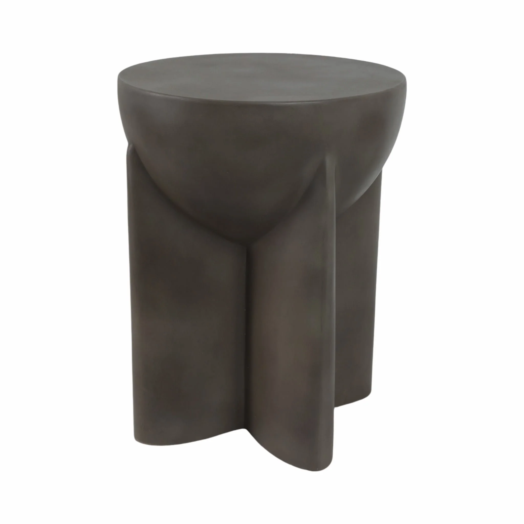 Concrete, 19" Contemporary Accent Table, Dark Grey - Image 2