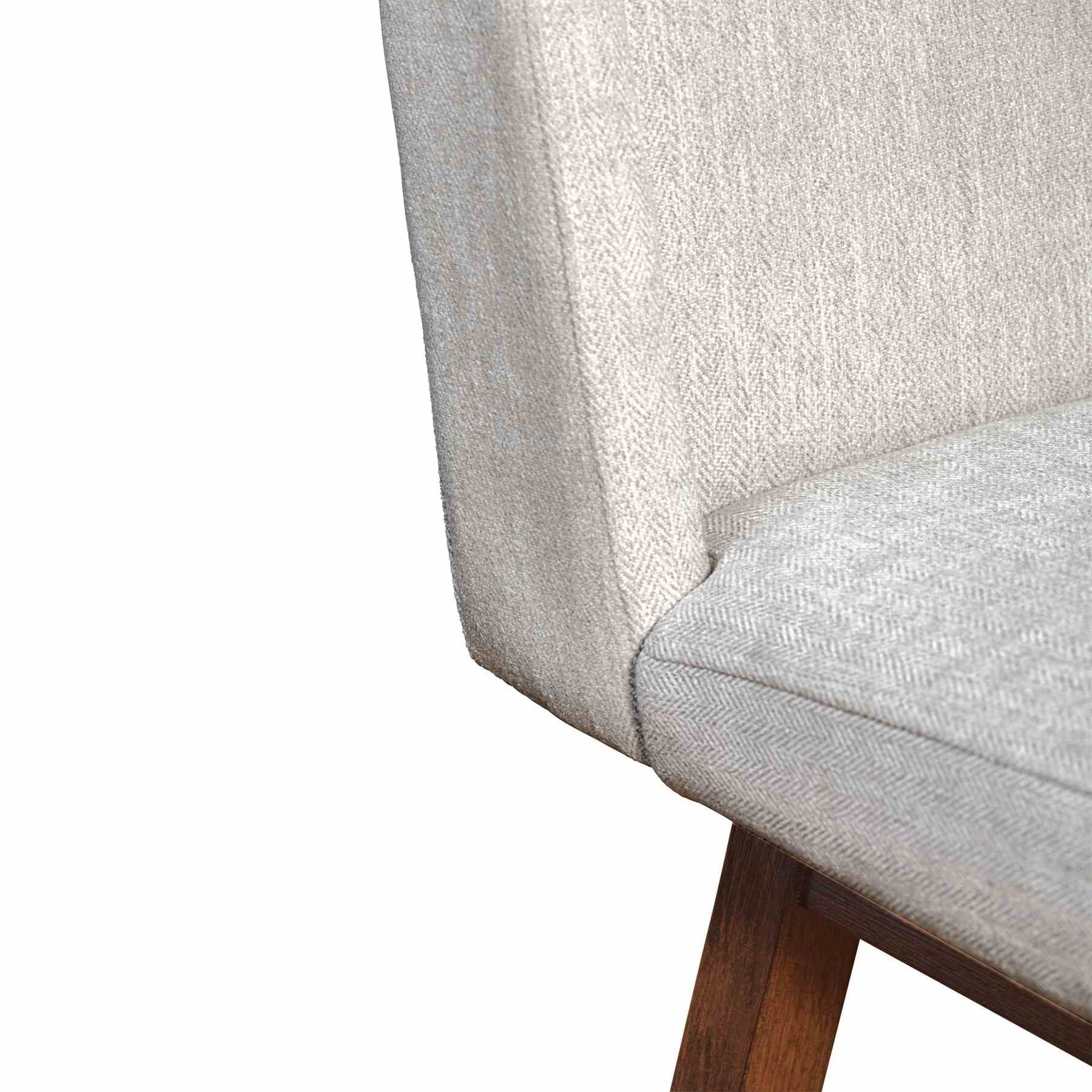 Constantine Swivel Counter Stool in Brown Oak Wood Finish with Beige Fabric - Image 7