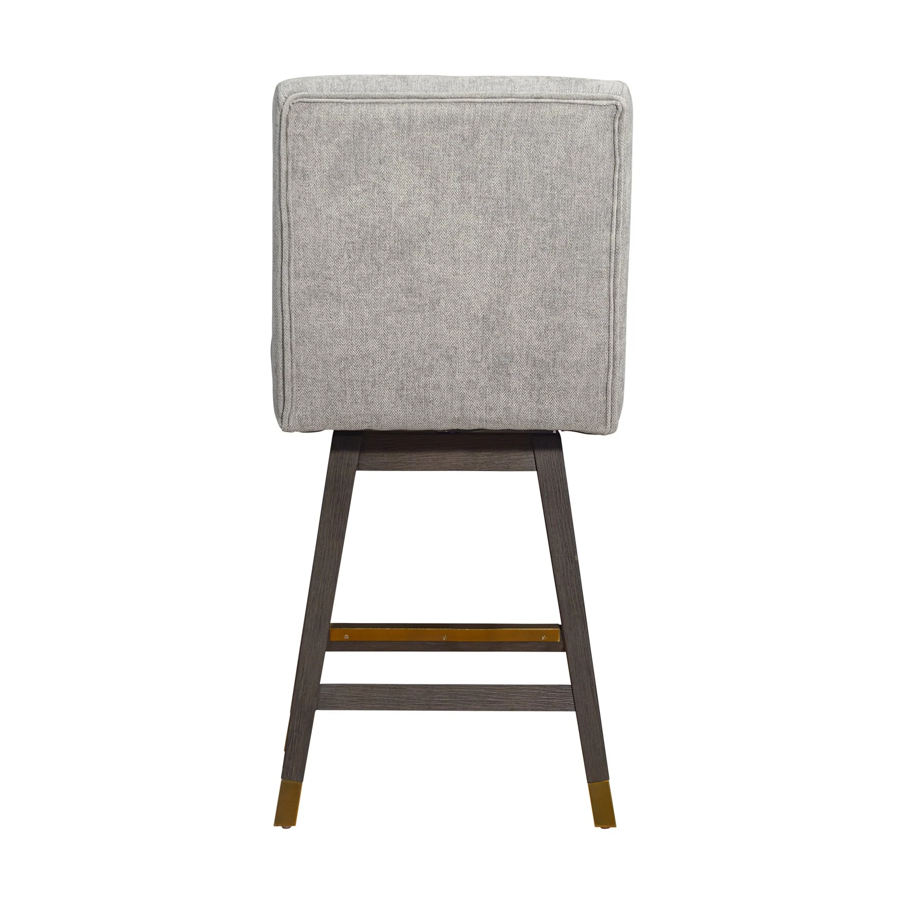 Constantine Swivel Counter Stool in Gray Oak Wood Finish with Mocha Fabric - Image 5