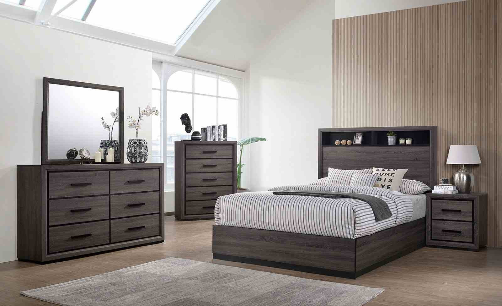 Conwy Cal.King Bed, Gray - Image 2
