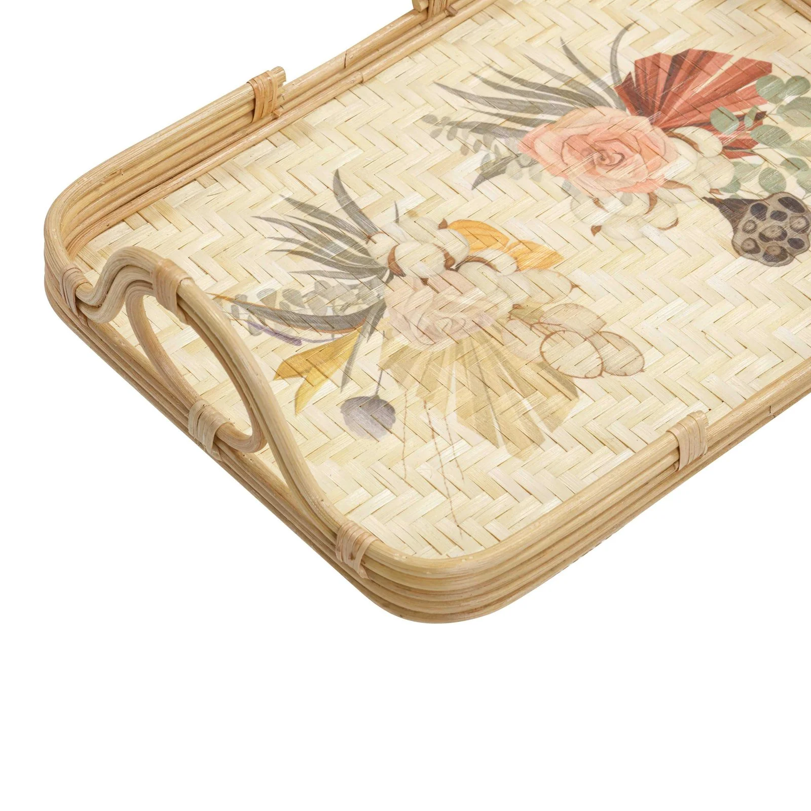 Corey Floral Bamboo Tray - Image 6
