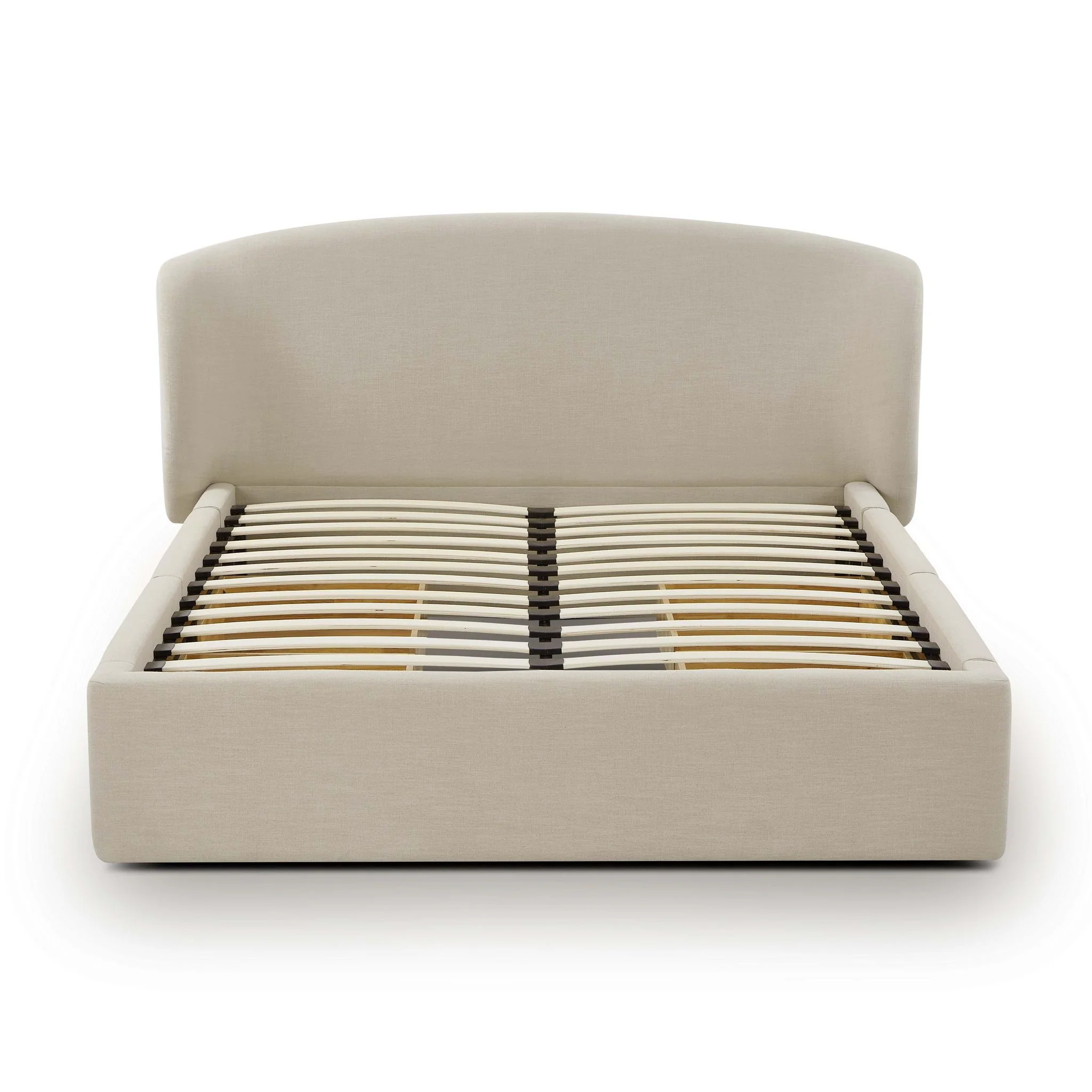 Corey Taupe Upcycled Linen Queen Storage Bed - Image 6