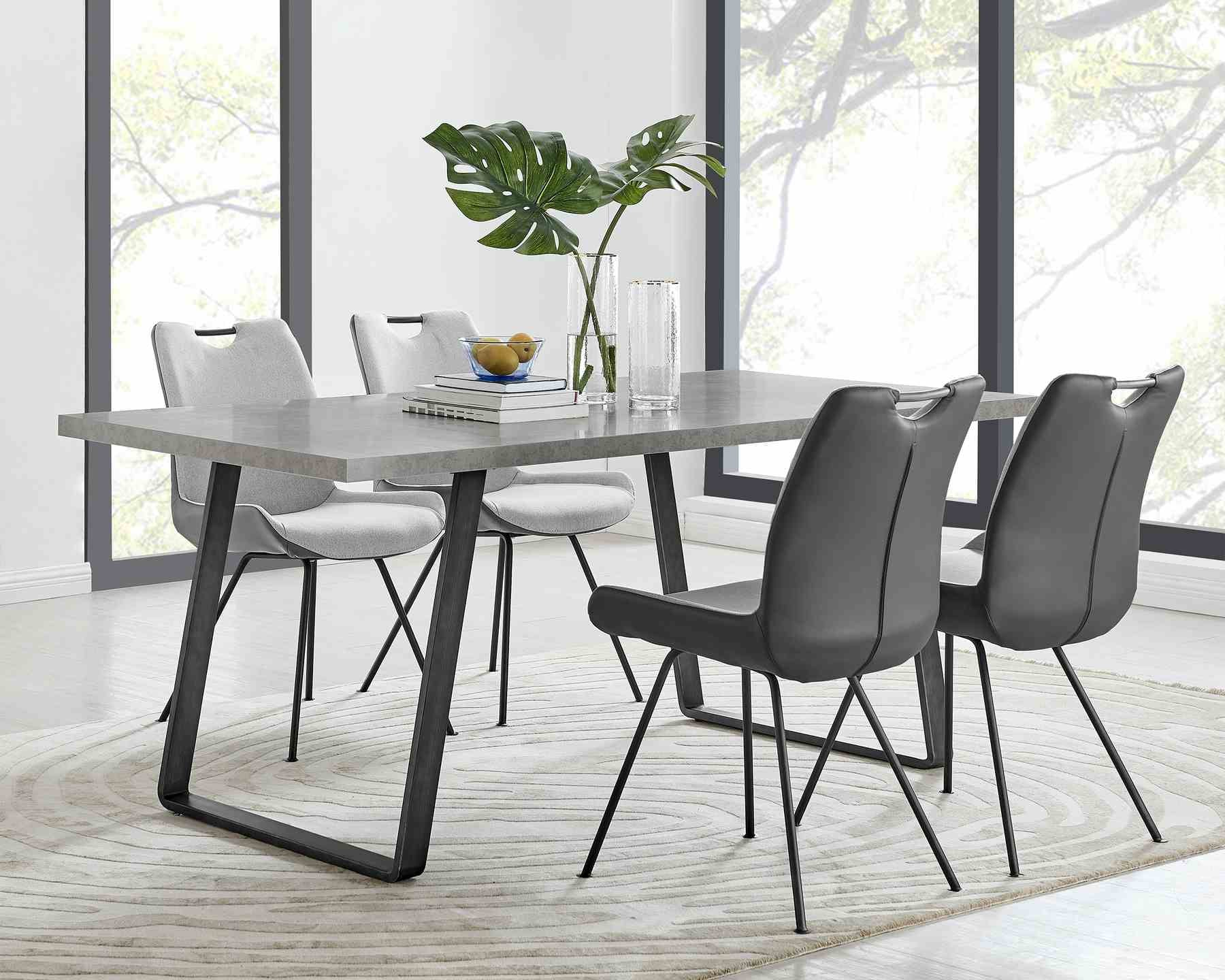 Coronado 5 Piece Pewter Rectangular Dining Set - Image 8