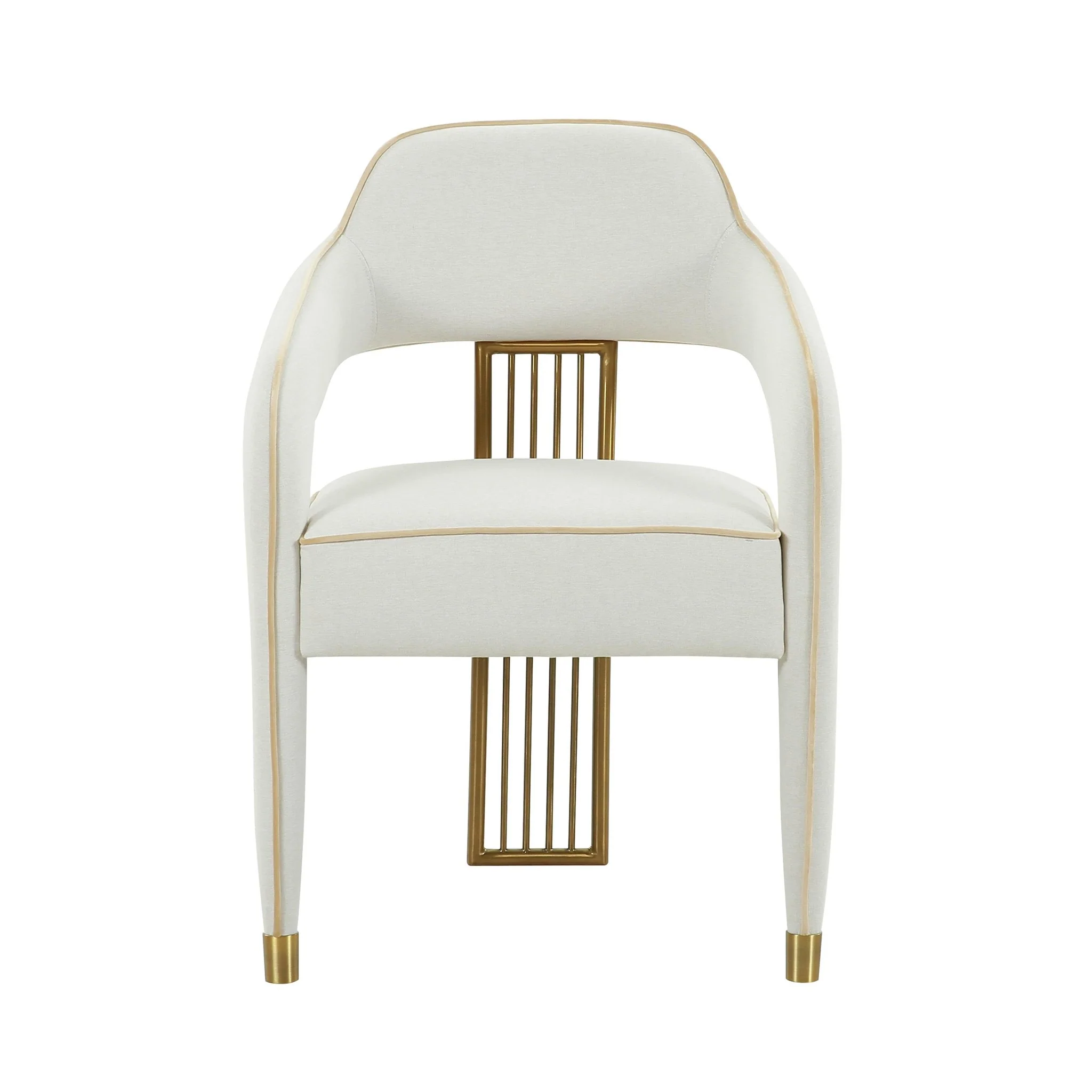 Corralis Cream Performance Linen Dining Chair - Image 3