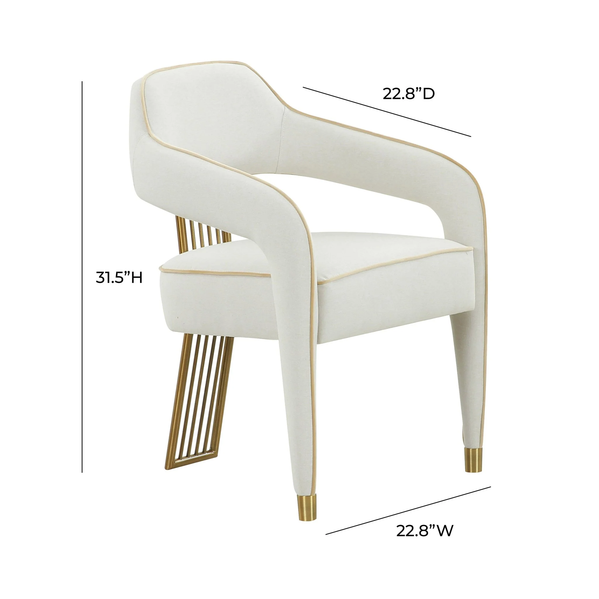 Corralis Cream Performance Linen Dining Chair - Image 6