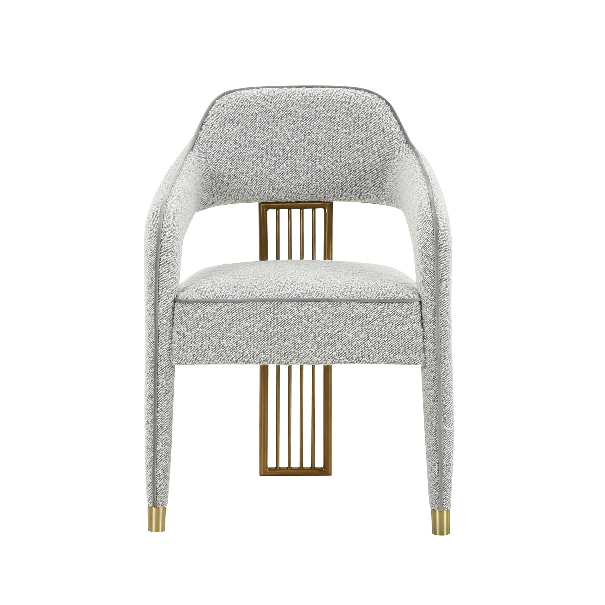 Corralis Speckled Grey Performance Boucle Dining Chair - Image 3