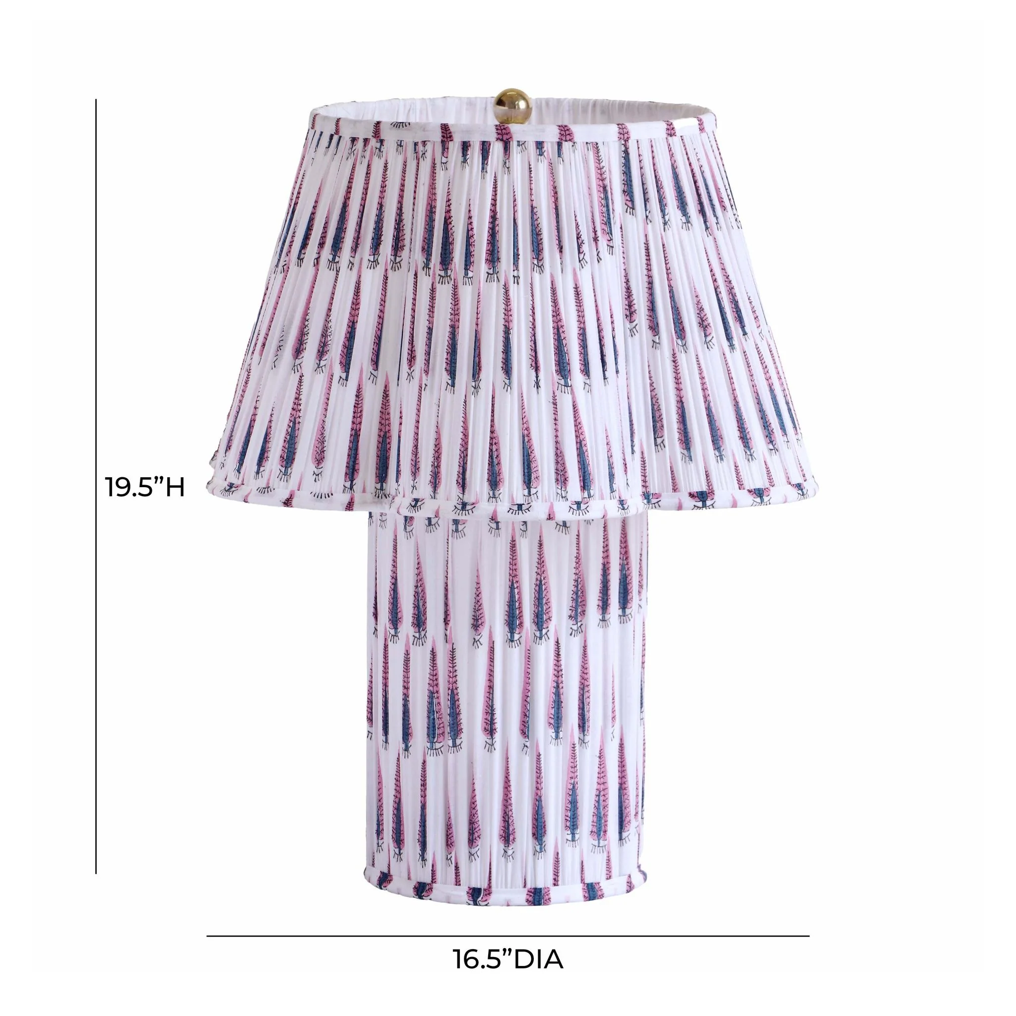 Corrine Purple and White Streaked Cotton Table Lamp - Image 6